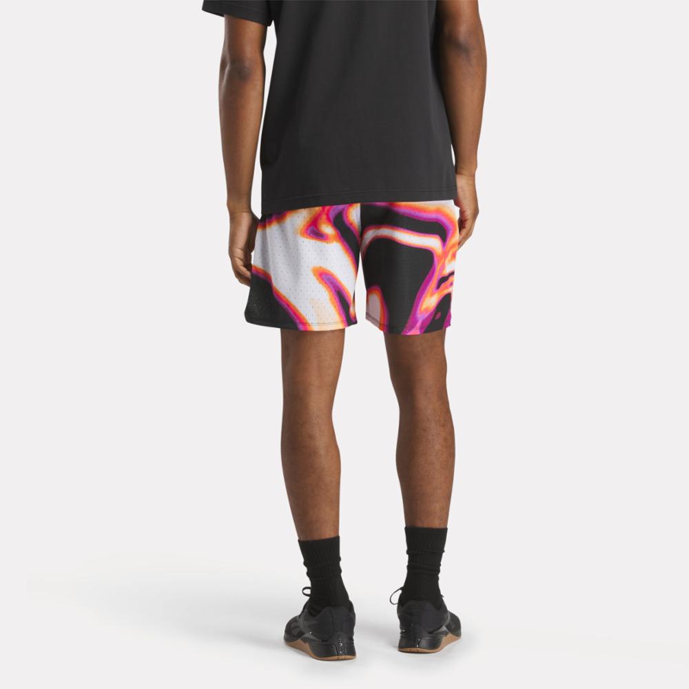 Reebok Apparel  Men's Reebok Basketball Transition Short Aop Reebok Training App Men Multi Reg