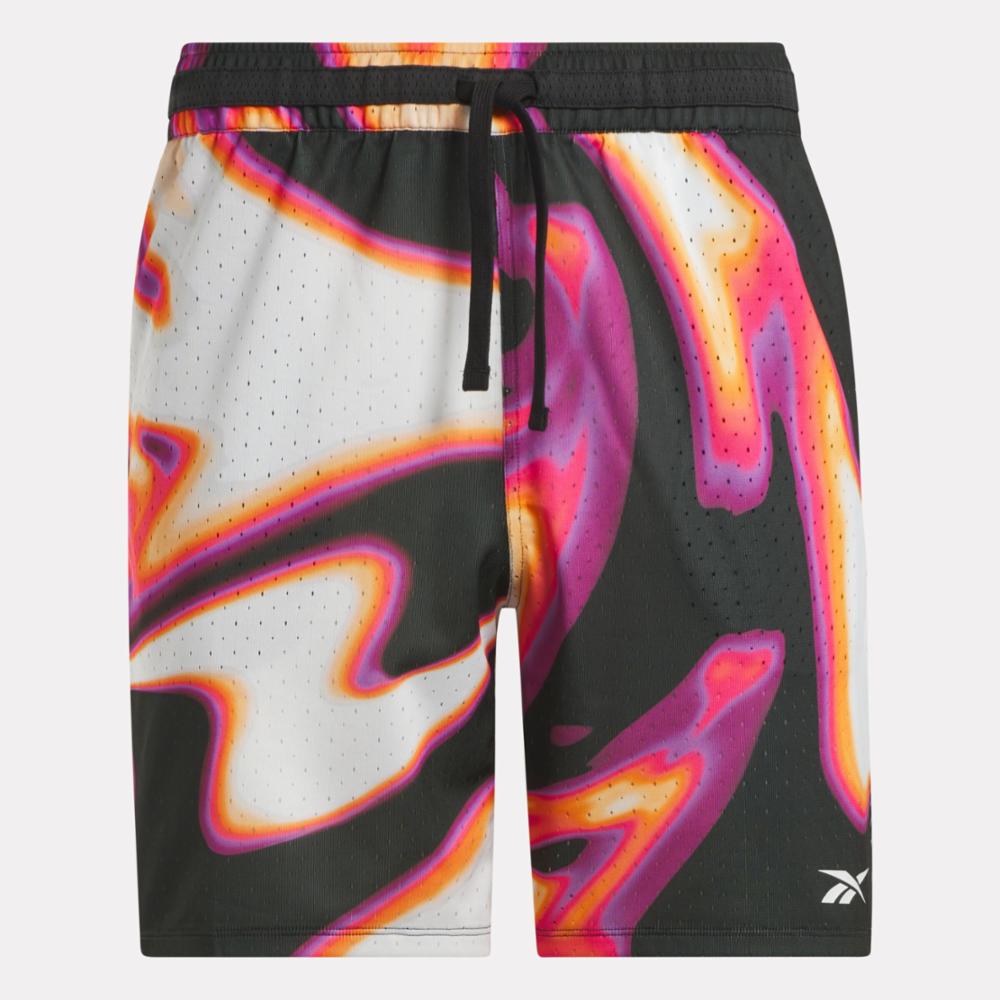 Reebok Apparel  Men's Reebok Basketball Transition Short Aop Reebok Training App Men Multi Reg
