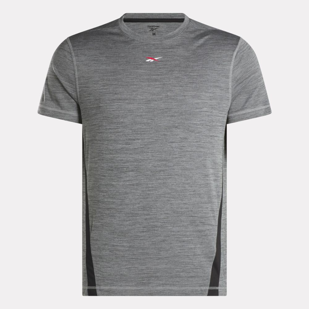Reebok Apparel  Men's Id Train Energy Tech Tee Reebok Training App Men Grey Reg
