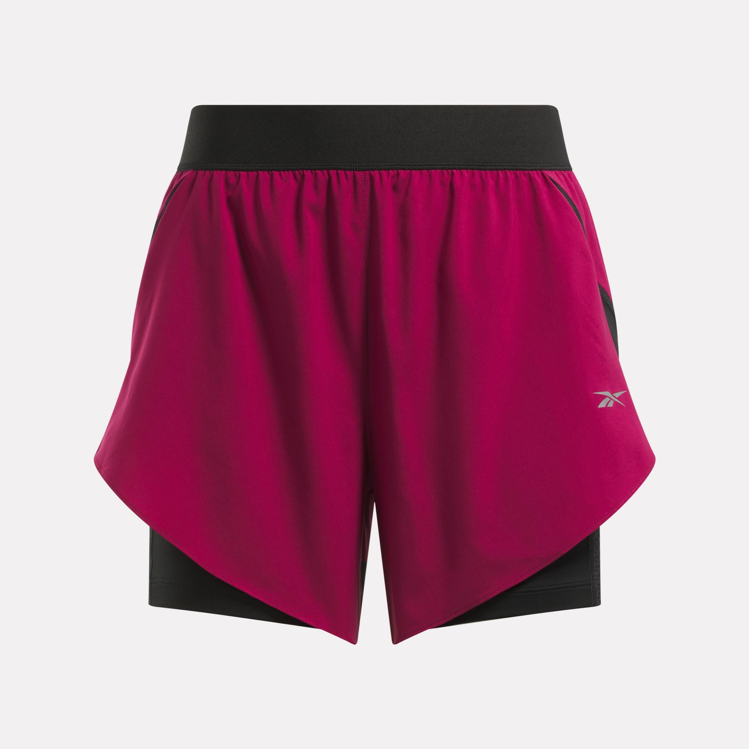 Reebok Apparel  Women's Running 2 In 1 Short Reebok Running App Women Red Reg