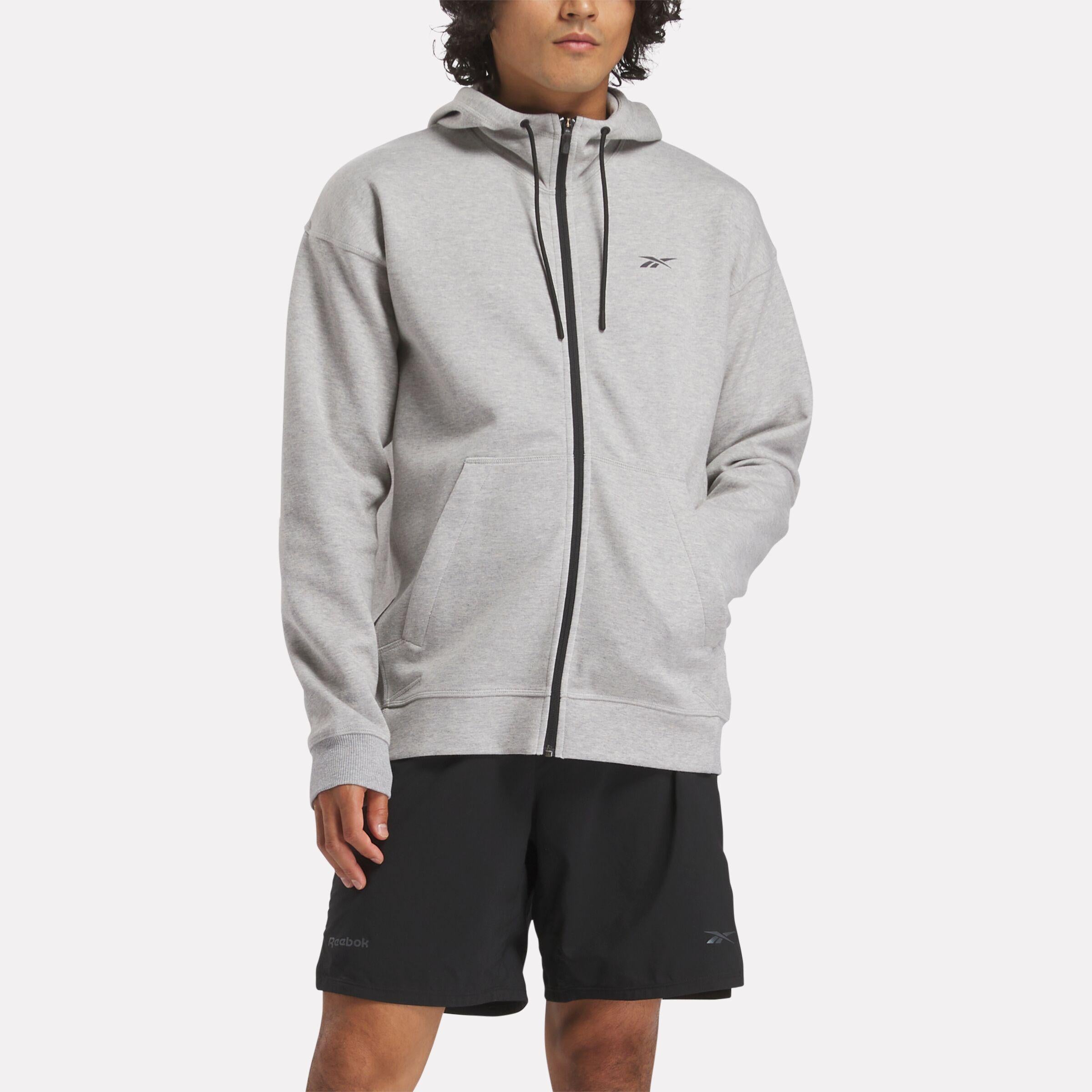 Reebok Apparel  Men's Athlete Full Zip Reebok Training App Men Grey Reg