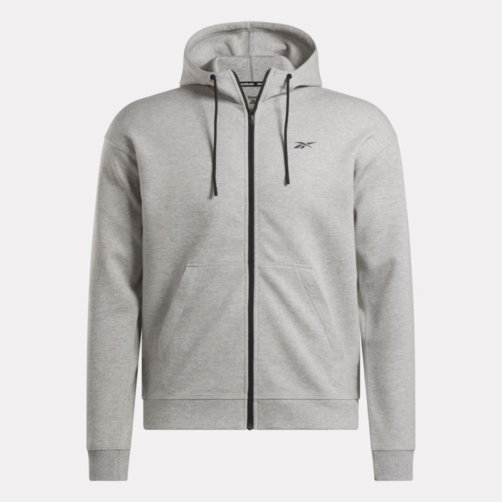 Reebok Apparel  Men's Athlete Full Zip Reebok Training App Men Grey Reg
