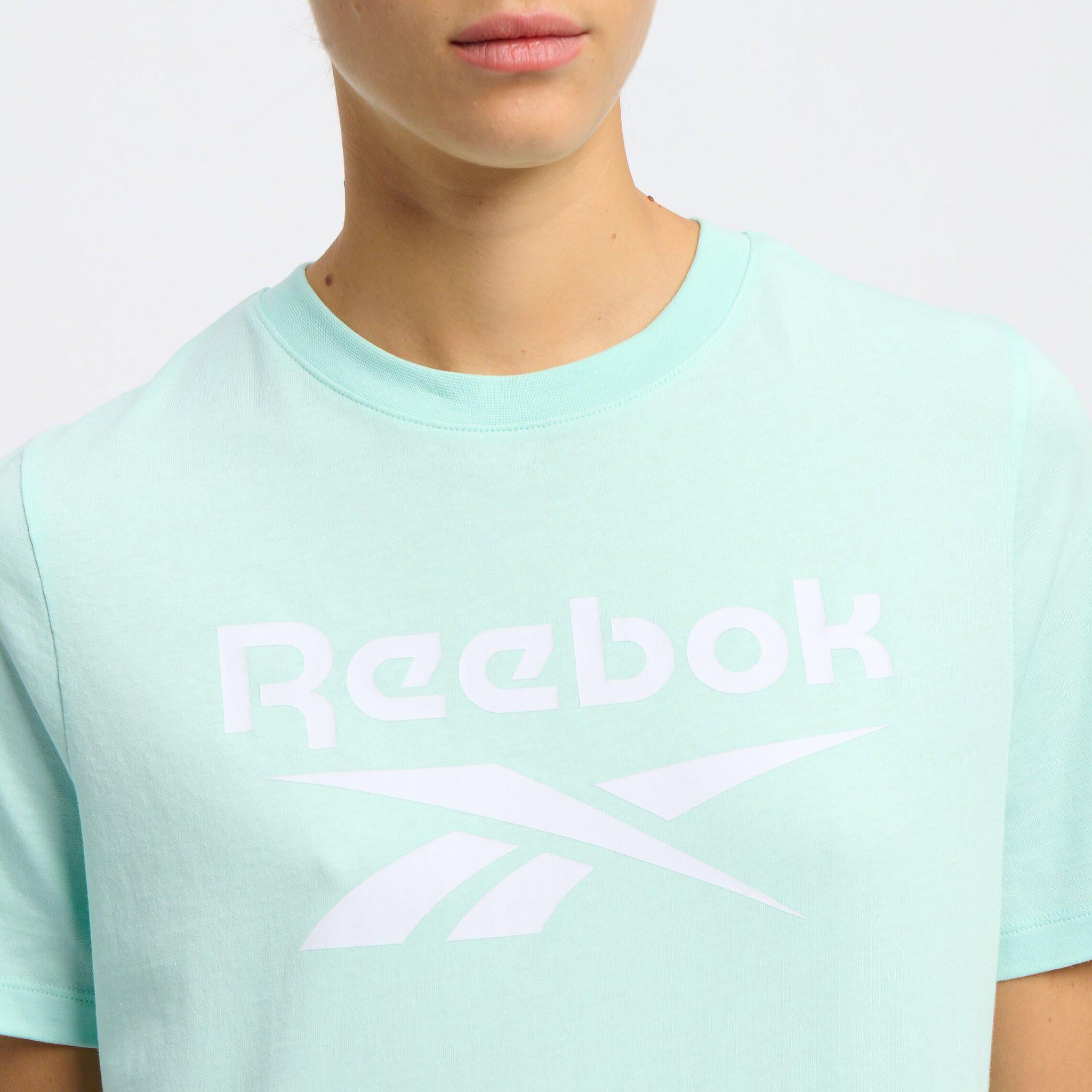 Reebok Women's Reebok Identity Big Logo Tee  In Aqua REG