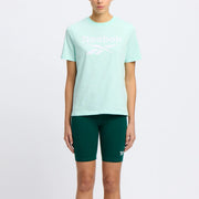 Reebok Women's Reebok Identity Big Logo Tee  In Aqua REG