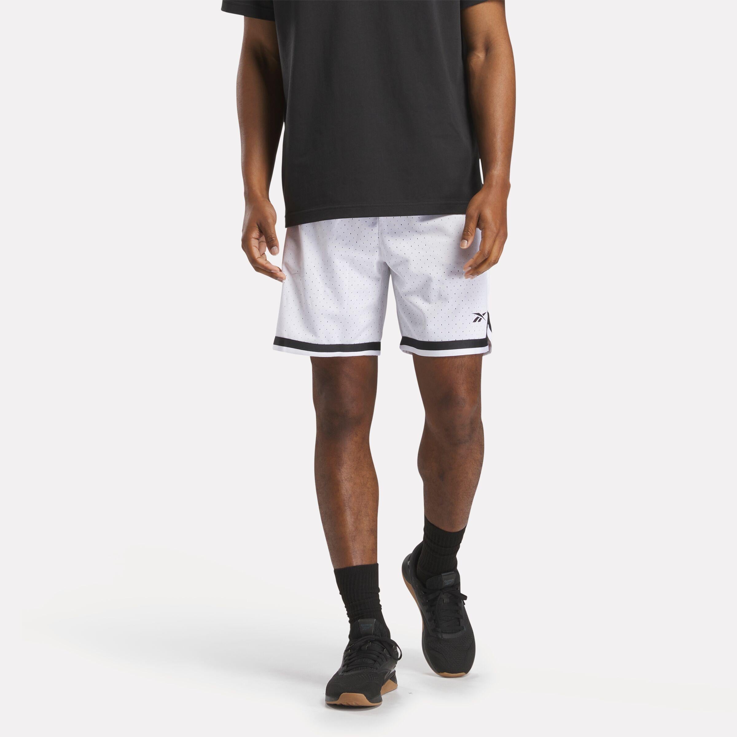 Reebok Apparel  Men's Reebok Basketball Transition Short Reebok Training App Men White Reg