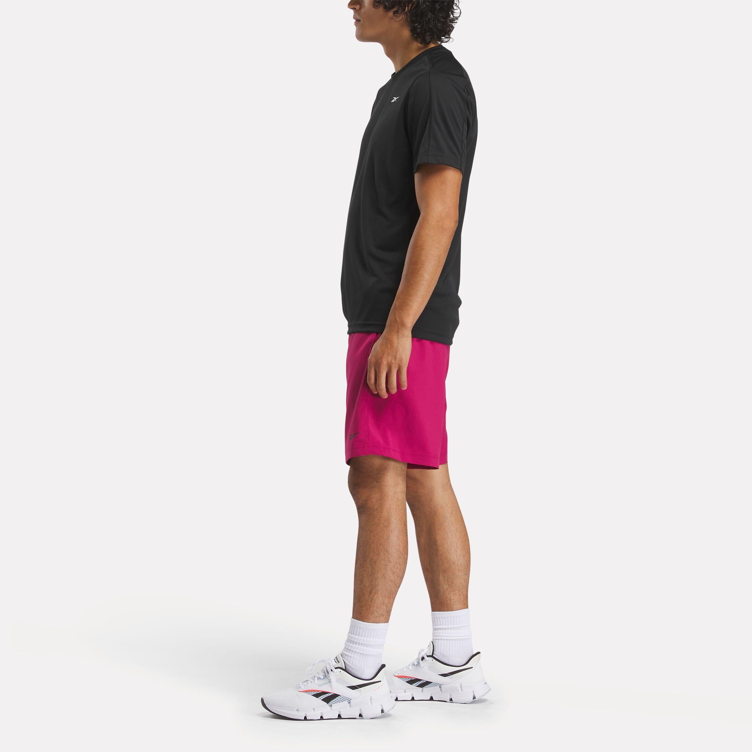 Reebok Apparel  Men's Wor Woven Short Reebok Training App Men Pink Reg