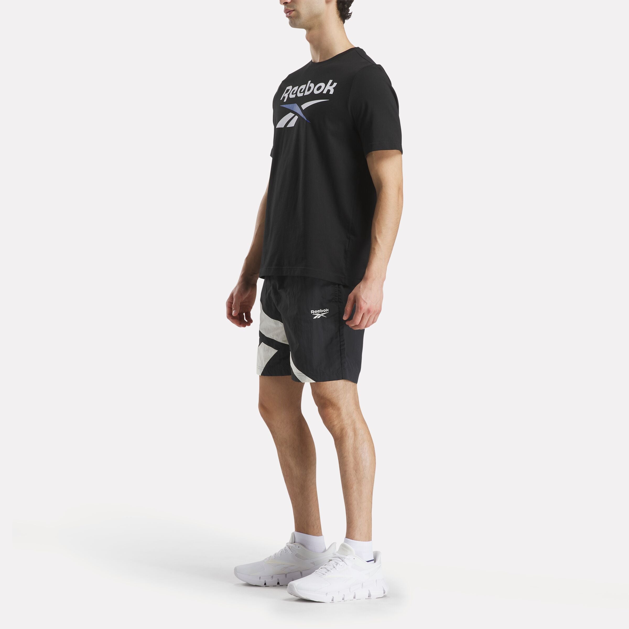 Reebok Men's Cl F Fr Vector Woven Short  In Black/Chalk REG