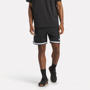 Reebok Apparel  Men's Reebok Basketball Transition Short Reebok Training App Men Black Reg