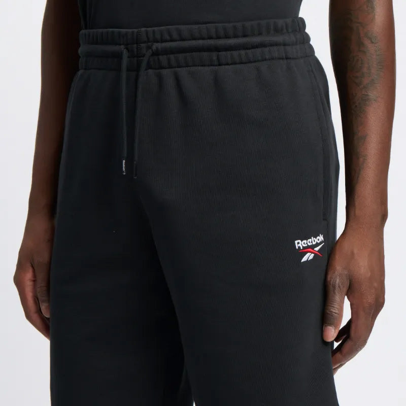 Reebok Men's Reebok Identity Small Logo Ft Short  In Black/White REG
