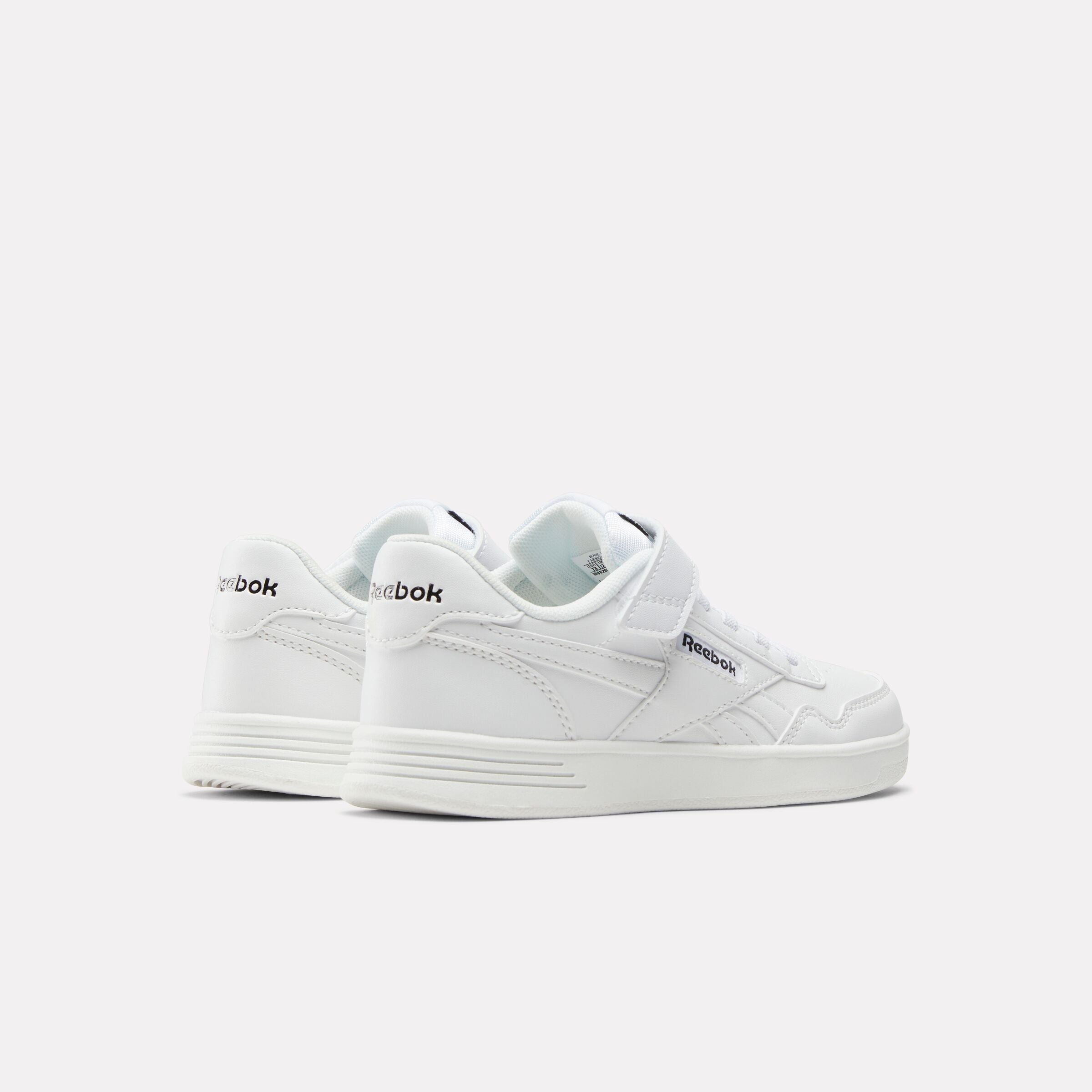Reebok Boy's' Reebok Court Advances Elastic & Top Strap Child  In Ftwrwhite/Ftwrwhite/Ftwrwhite M