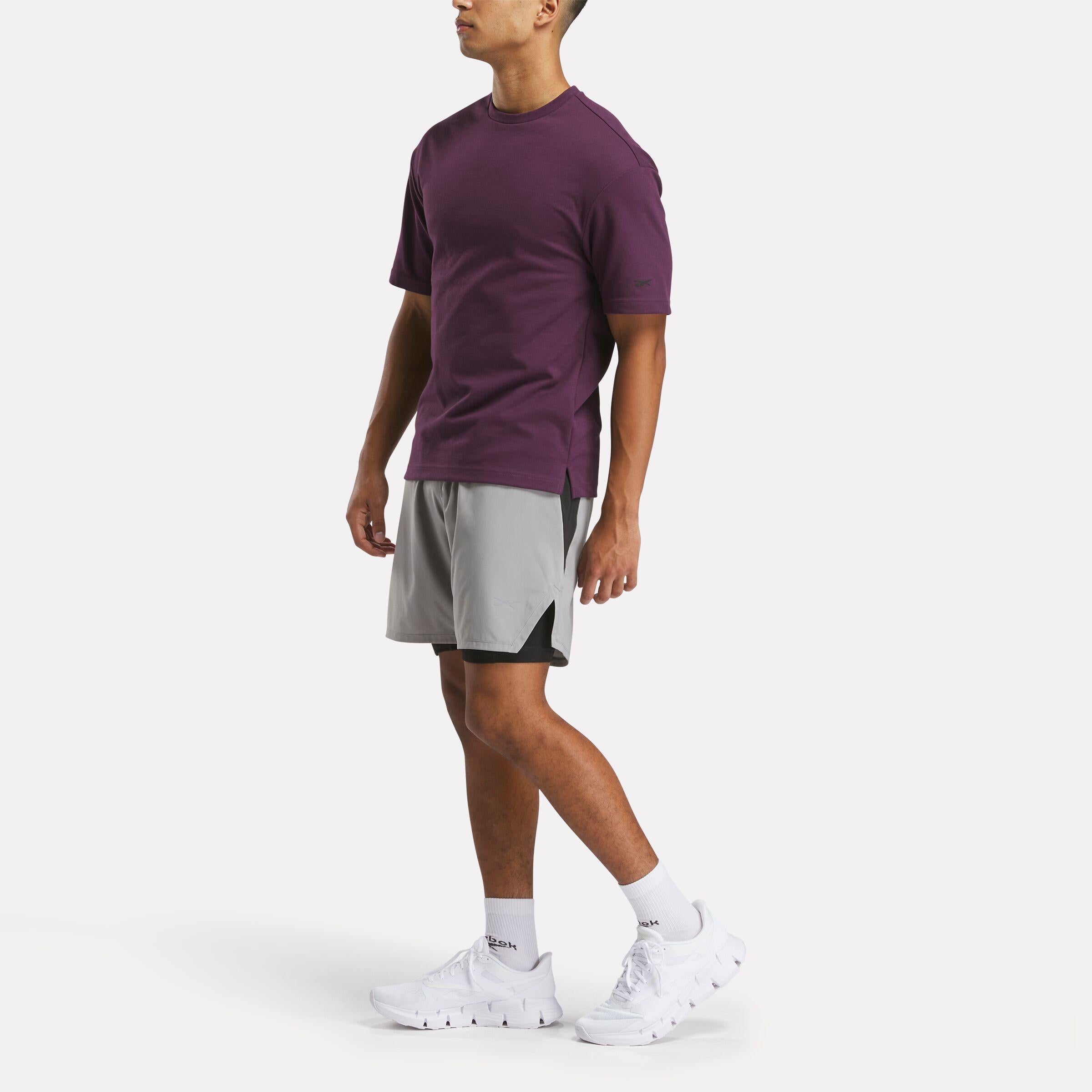 Reebok Apparel  Men's Running 2 In 1 Short Reebok Running App Men Grey Reg