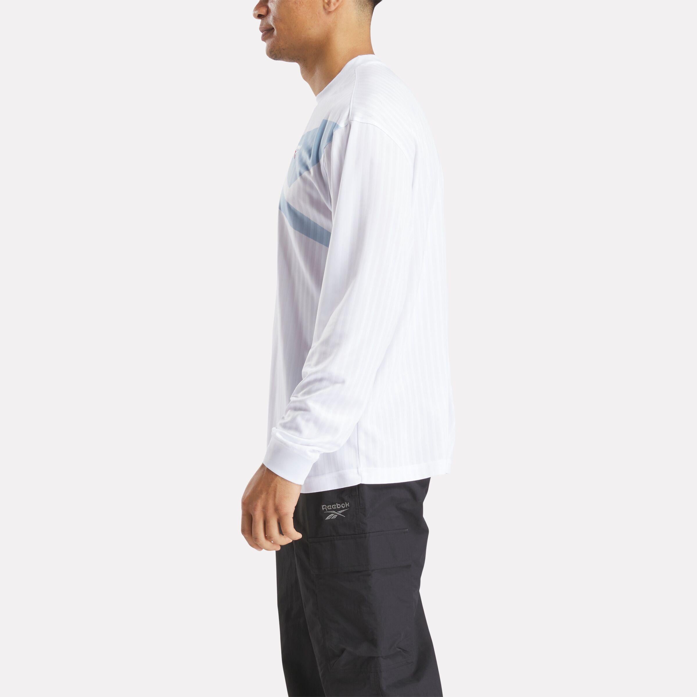 Reebok Apparel  Unisex' Ri Cross Check Ls Jersey Reebok Classics App Men White Reg