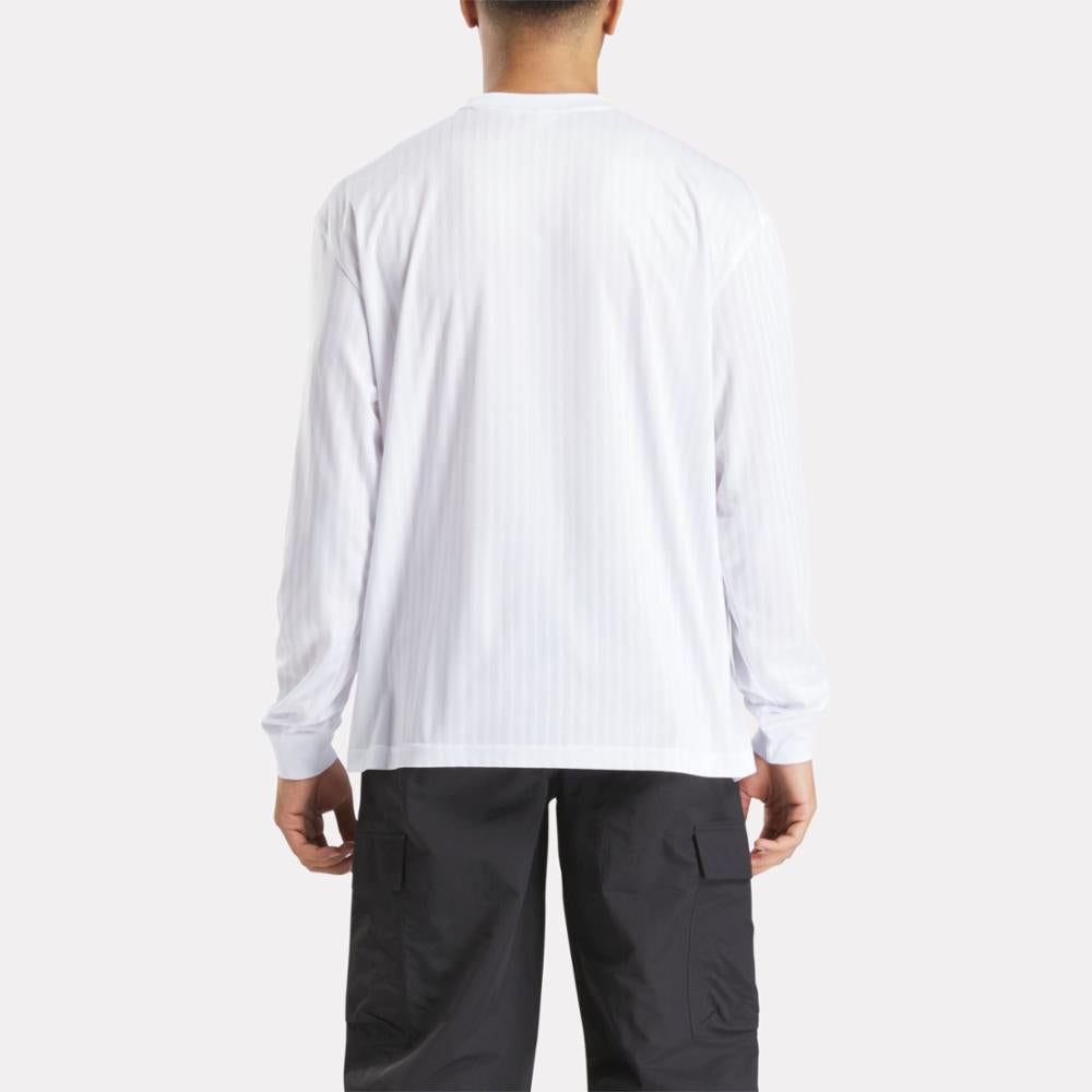 Reebok Apparel  Unisex' Ri Cross Check Ls Jersey Reebok Classics App Men White Reg