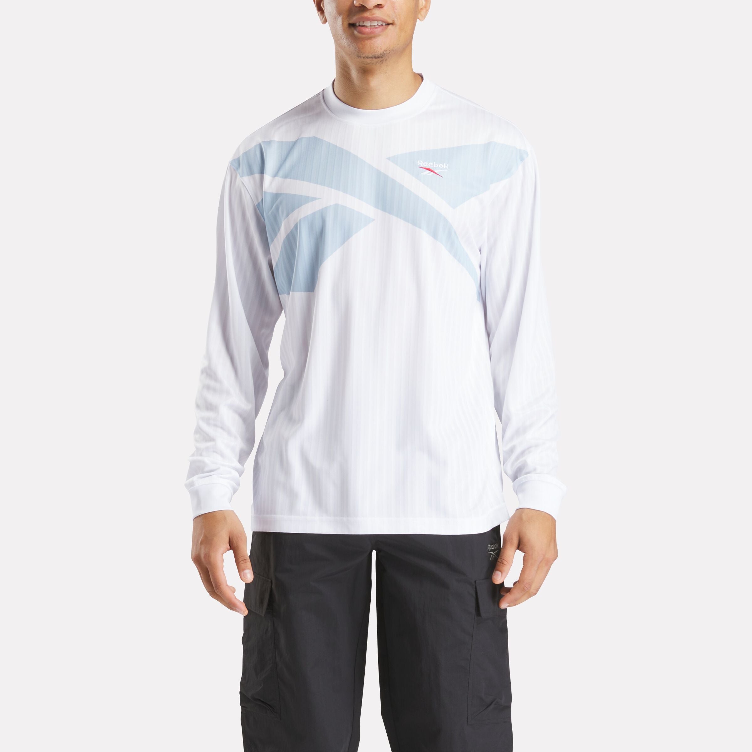Reebok Unisex' Ri Cross Check Ls Jersey  In White REG