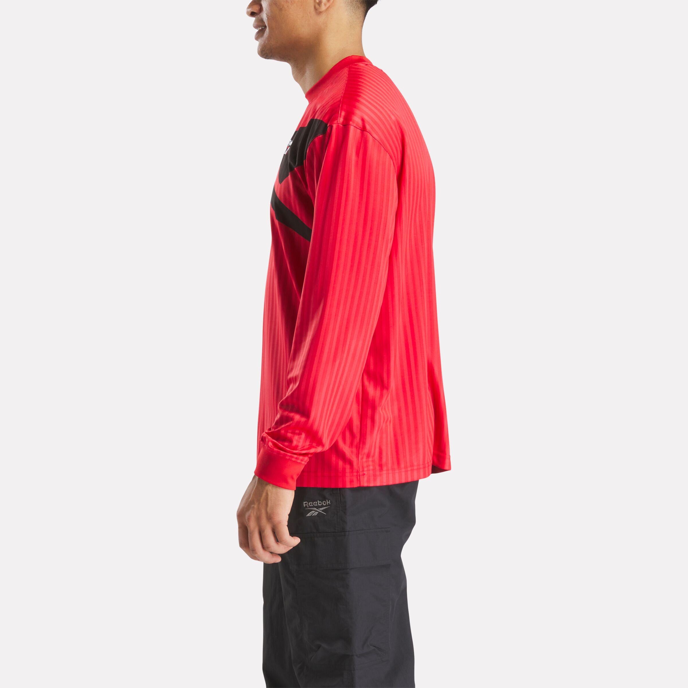 Reebok Apparel  Unisex' Ri Cross Check Ls Jersey Reebok Classics App Men Red Reg