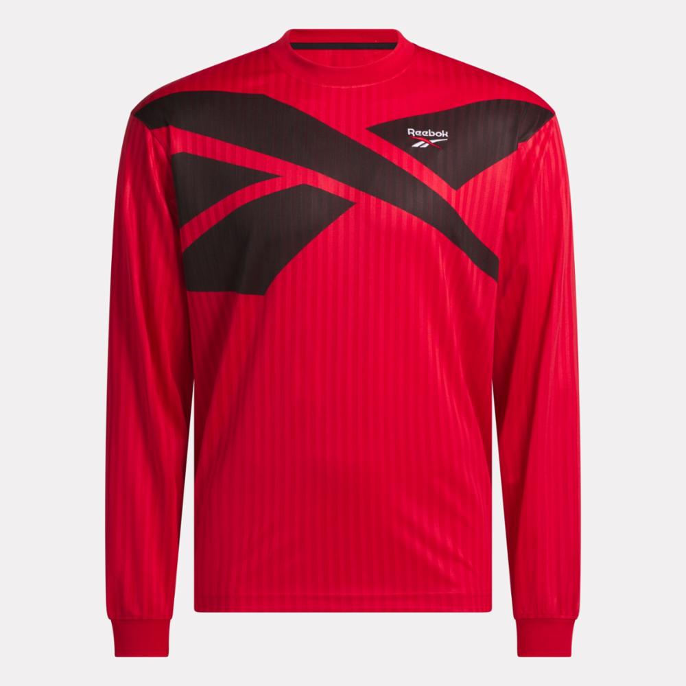 Reebok Apparel  Unisex' Ri Cross Check Ls Jersey Reebok Classics App Men Red Reg