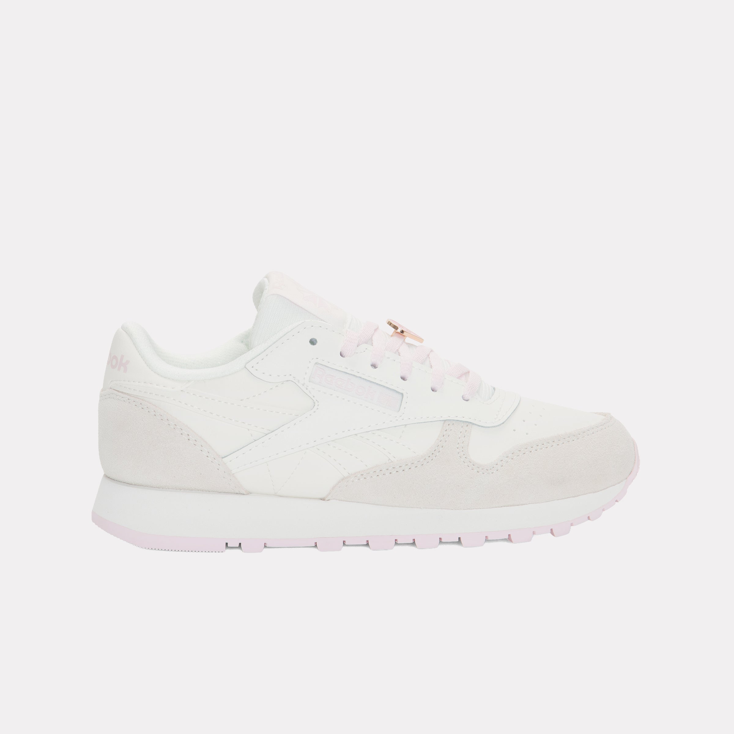 Reebok Girl's' Classic Leather Junior  M In Chalk/Frostedberry