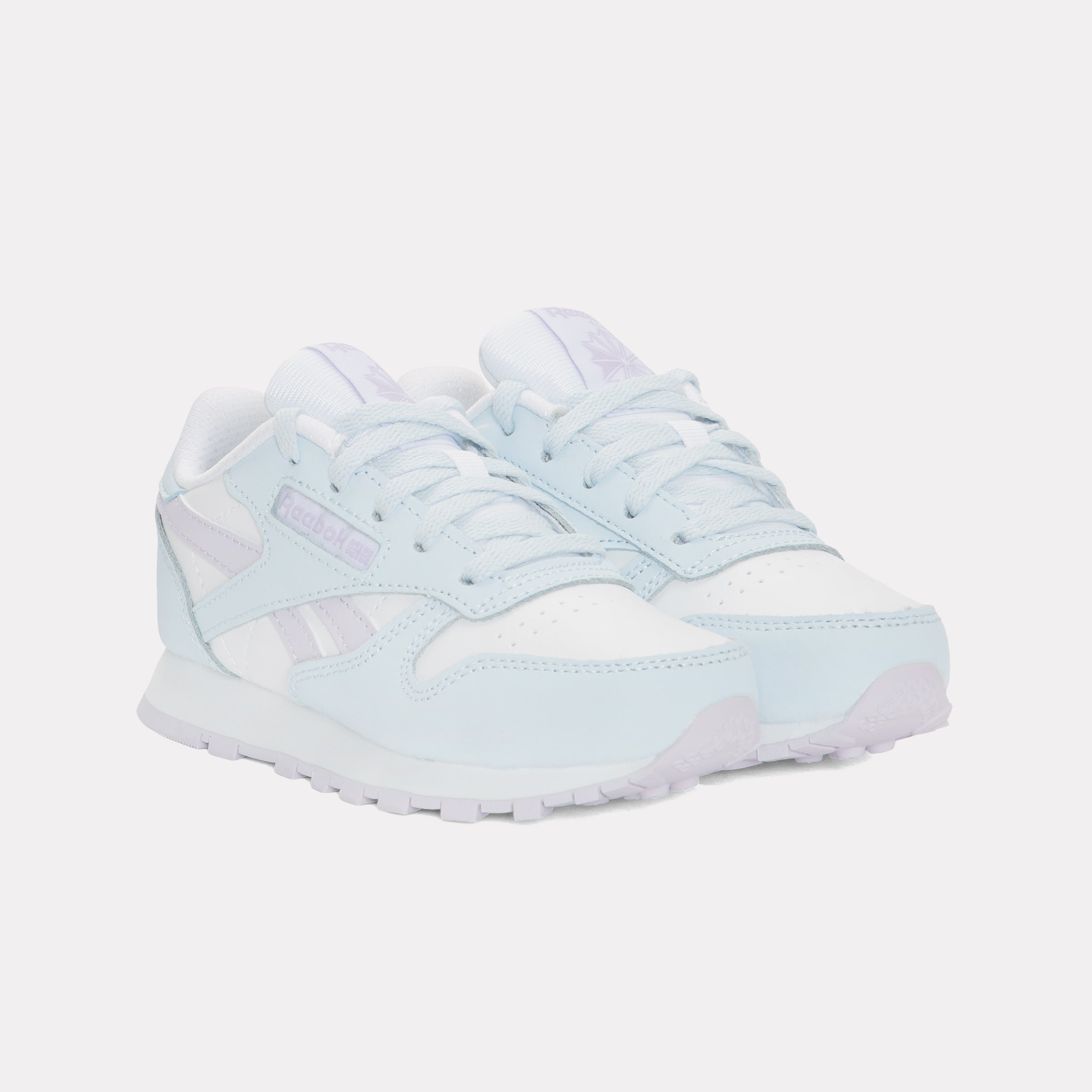 Reebok Girl's' Classic Leather Child  In White/Glassblue/Digitalgle M