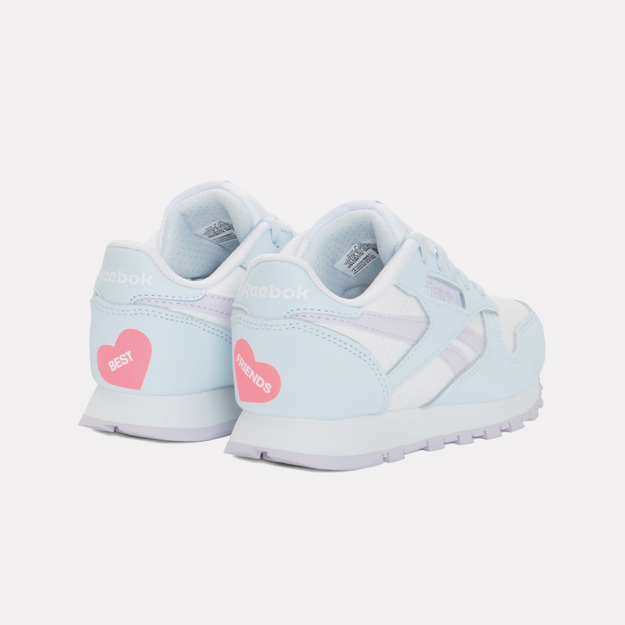 Reebok Girl's' Classic Leather Child  In White/Glassblue/Digitalgle M