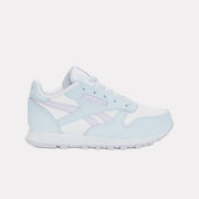 Reebok Girl's' Classic Leather Child  In White/Glassblue/Digitalgle M