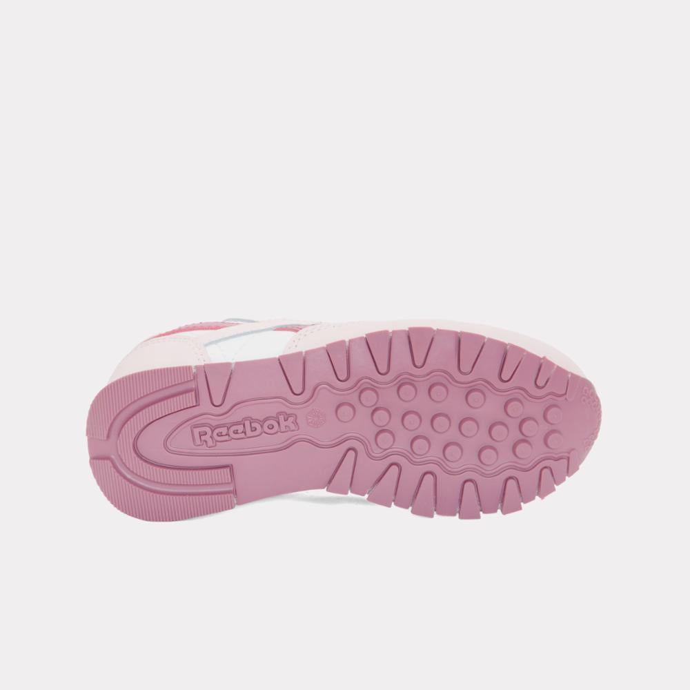Reebok Girl's' Classic Leather Child  In White/Frostedberry/Studiop M
