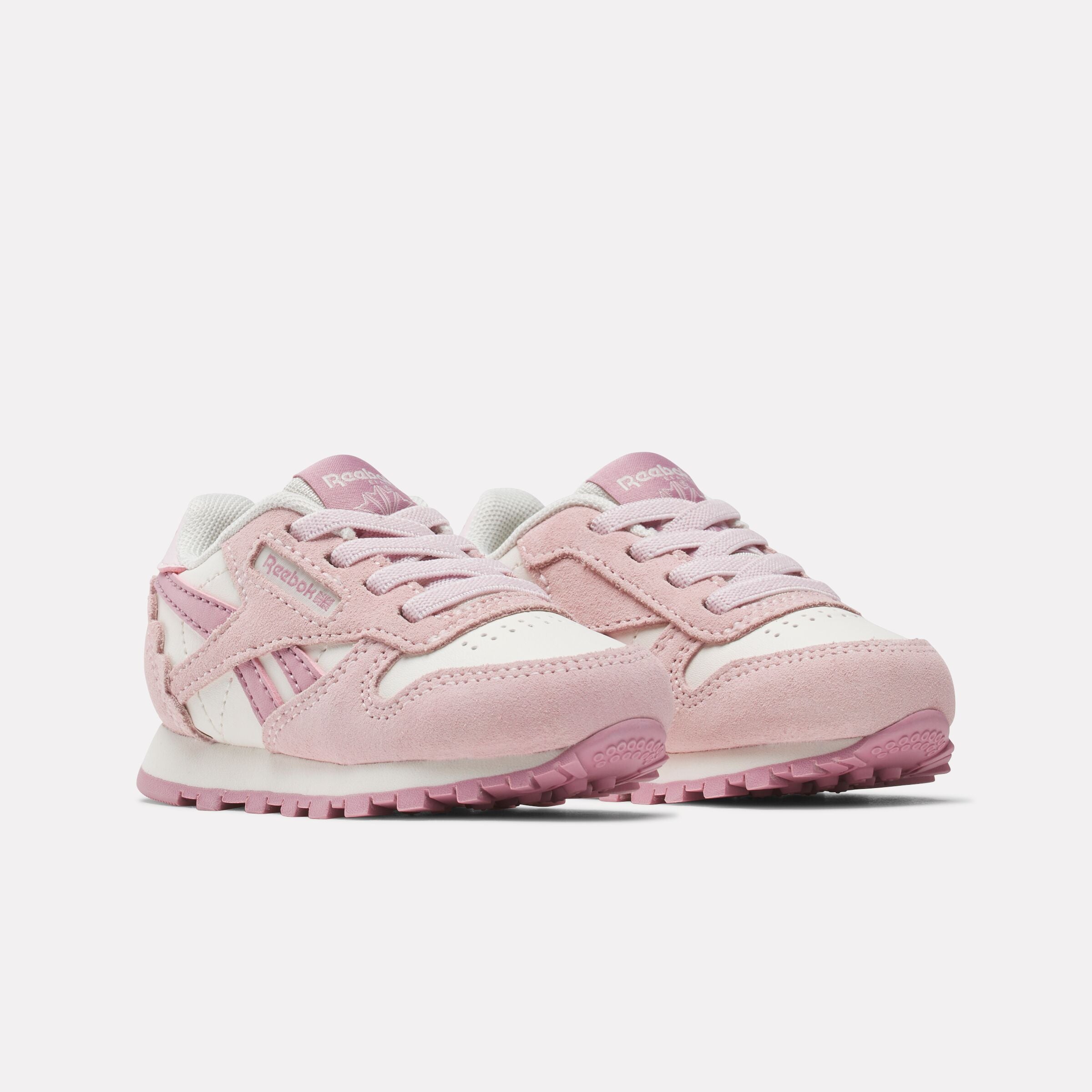 Reebok Girl's' Classic Leather Infant  In White/Frostedberry/Chalk M