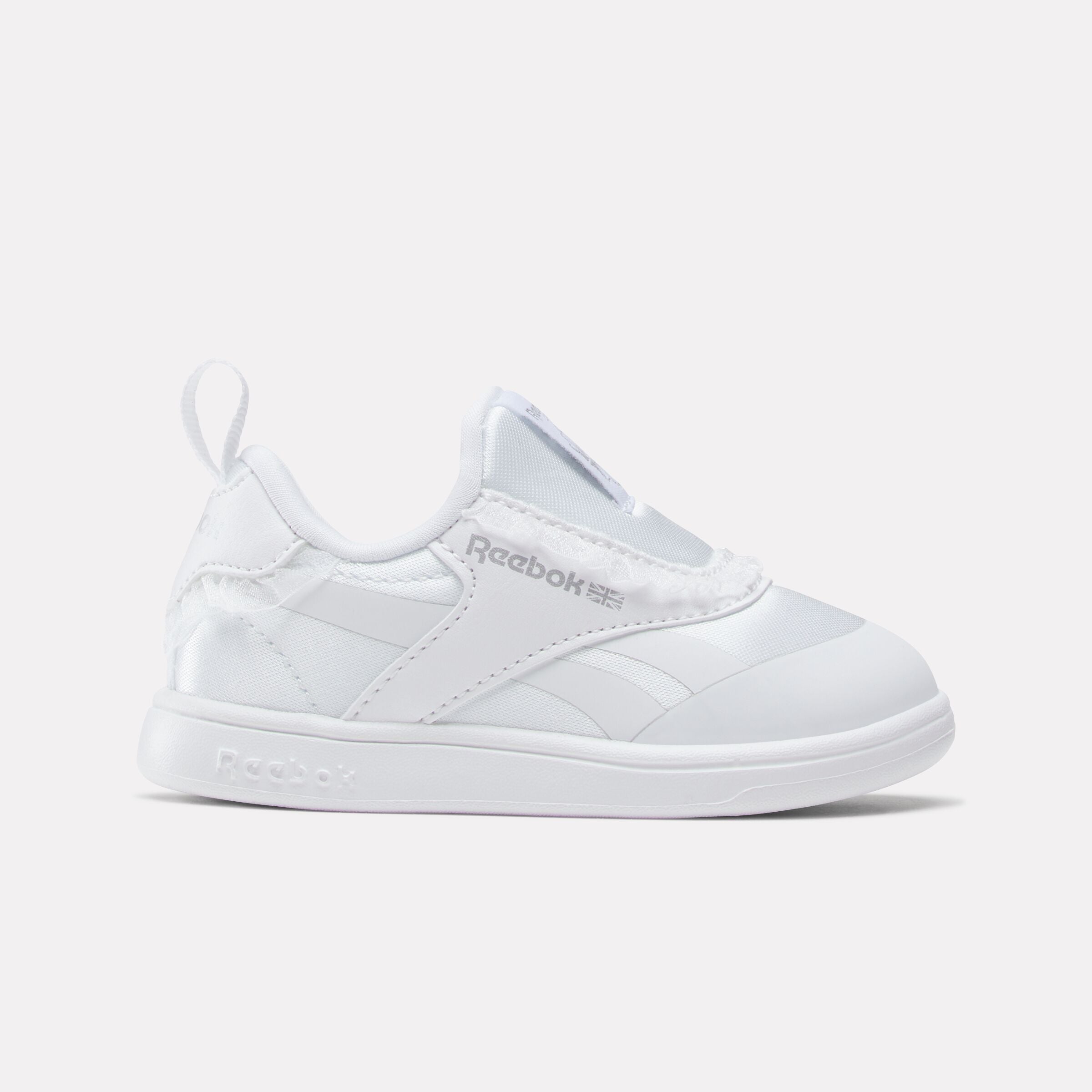 Reebok Girl's' Club C Revenge Slip-On  In White/Silver M