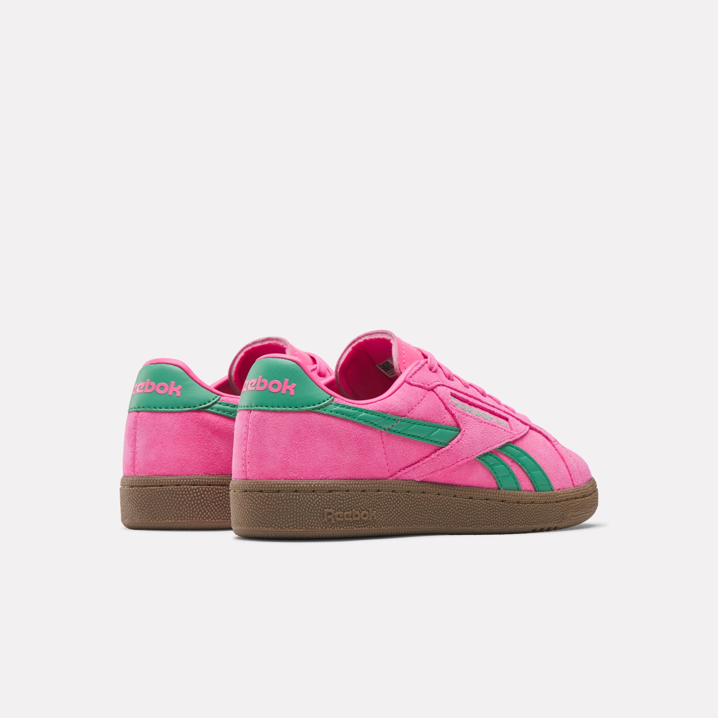 Reebok Women's Club C Grounds Uk  In Atomic Pink/ Green M