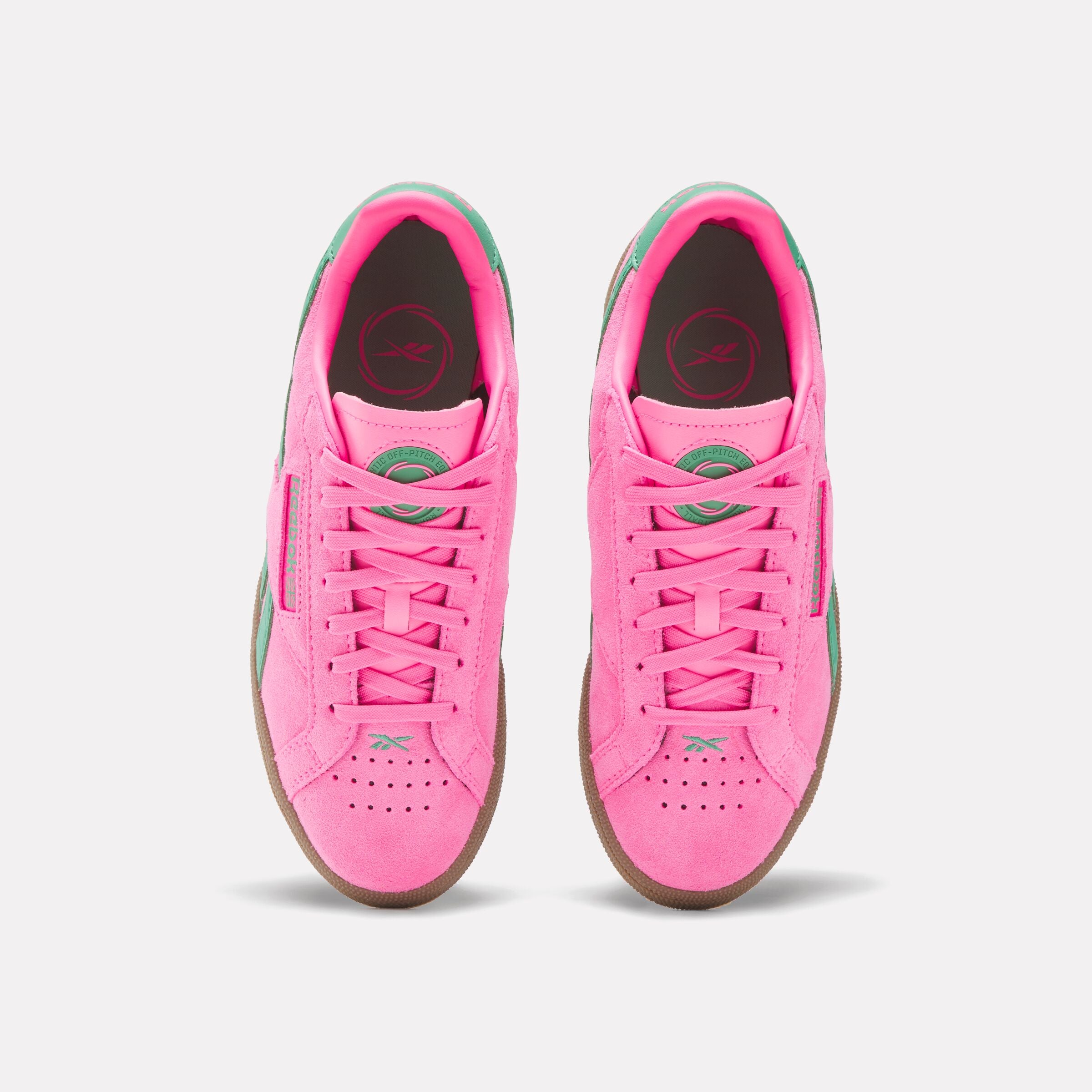 Reebok Women's Club C Grounds Uk  In Atomic Pink/ Green M