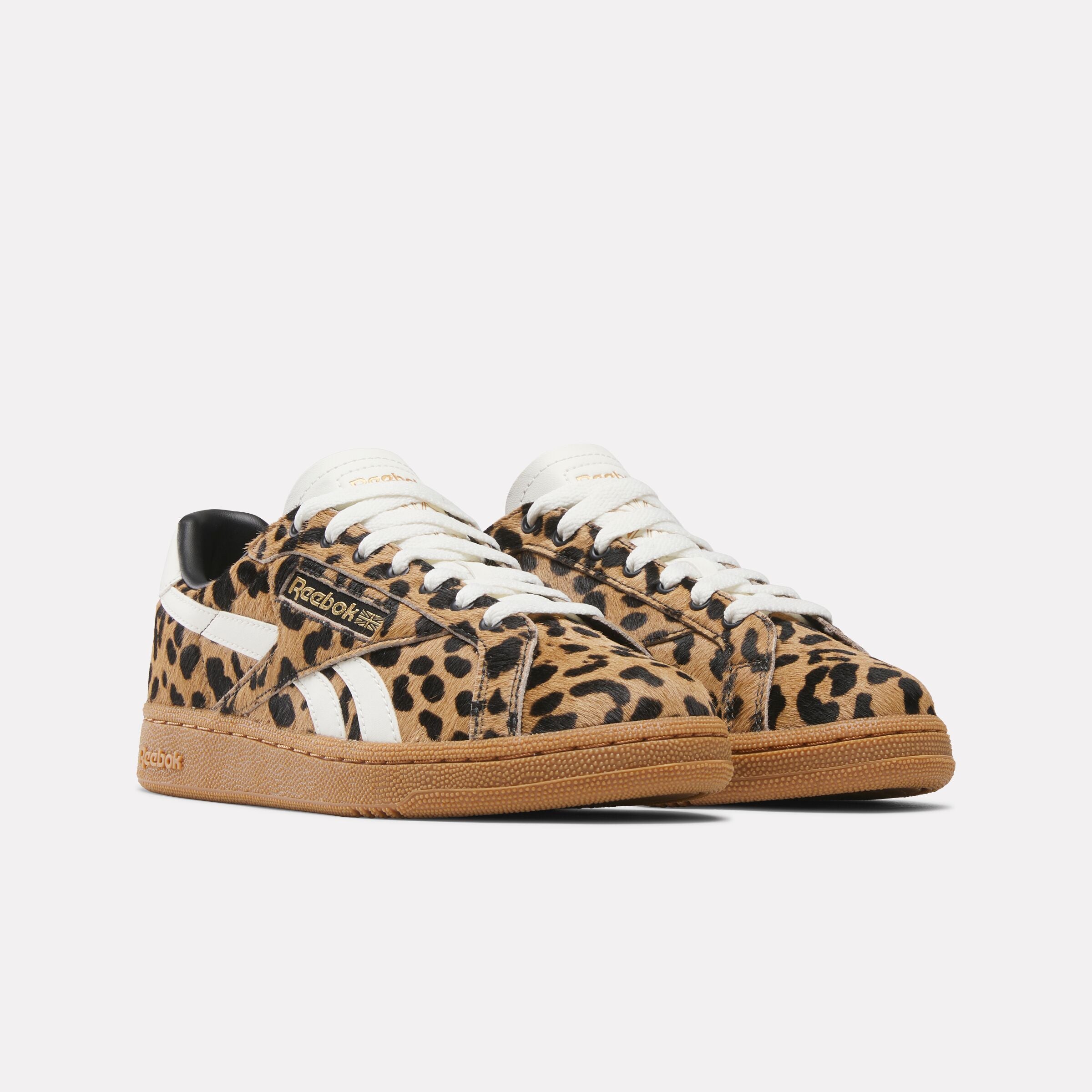 Reebok Women's Club C Grounds Uk  In Cheetah/Cheetah/Chalk