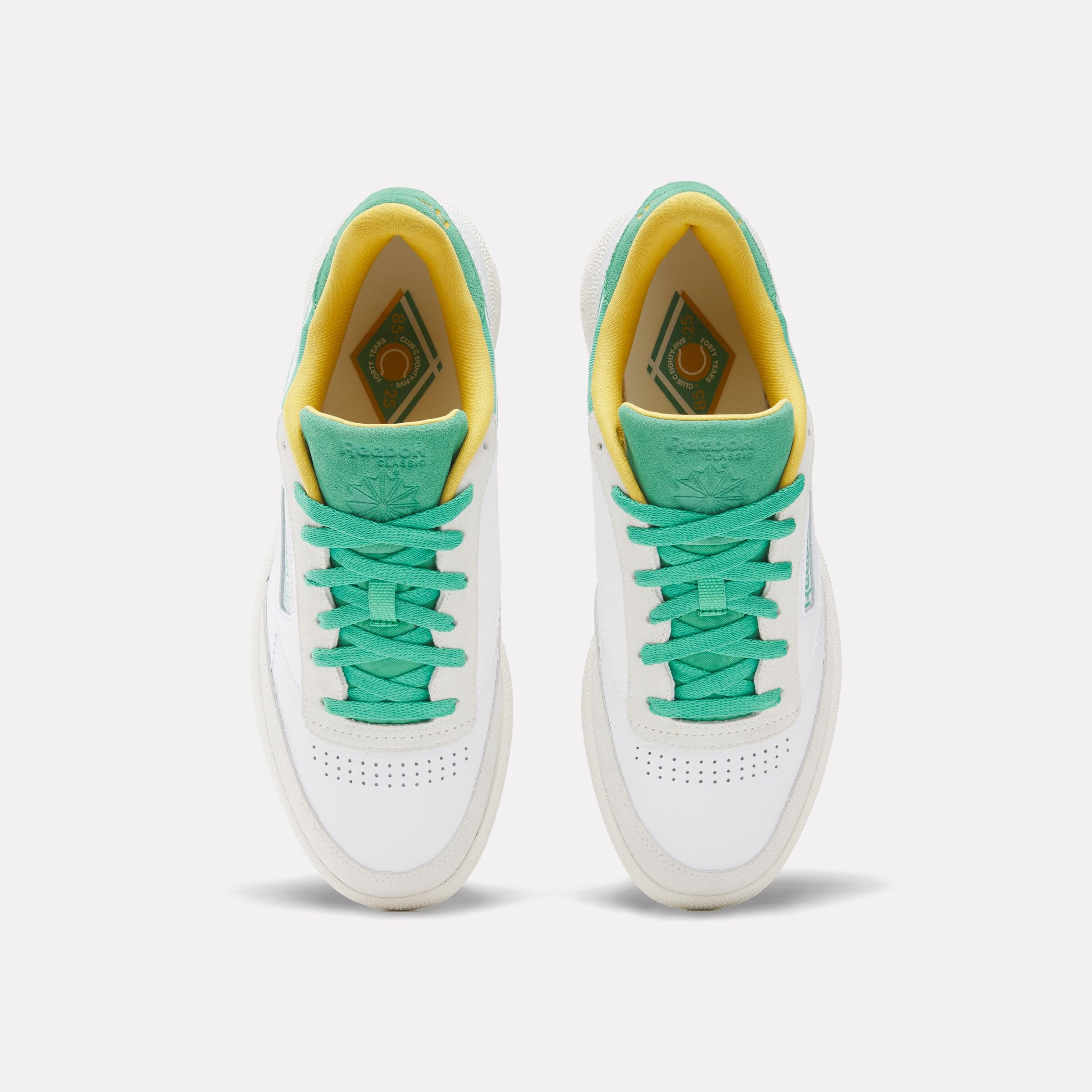 Reebok Unisex' Club C 85  In White/Upgradegreen M