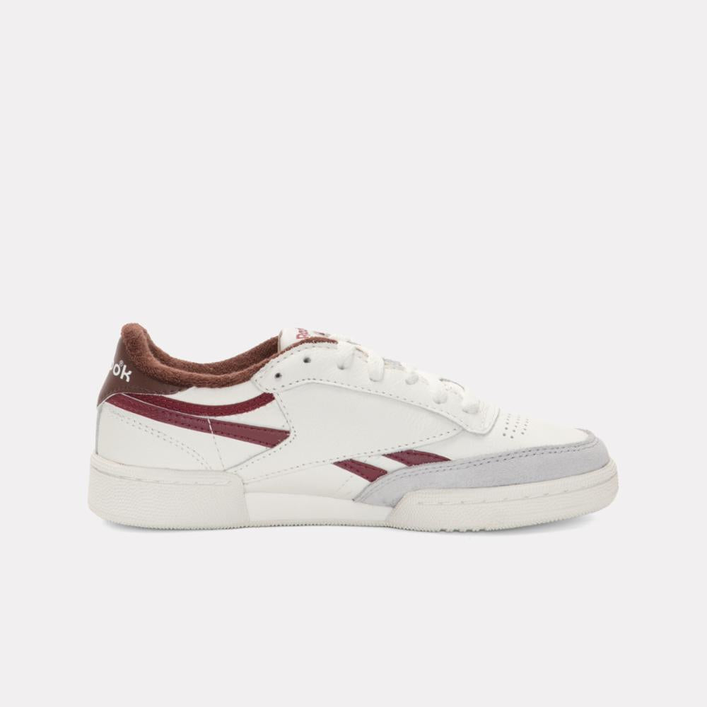Reebok Unisex' Club C Revenge Vintage  In Chalk/Burgundy/Grey M
