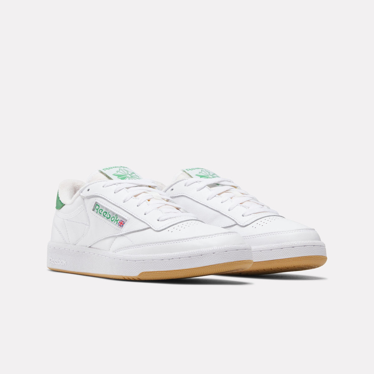 Reebok Unisex' Club C 85 Vintage  In White/Glengreen/Rbkrubbber M