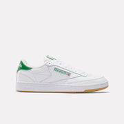 Reebok Unisex' Club C 85 Vintage  In White/Glengreen/Rbkrubbber M