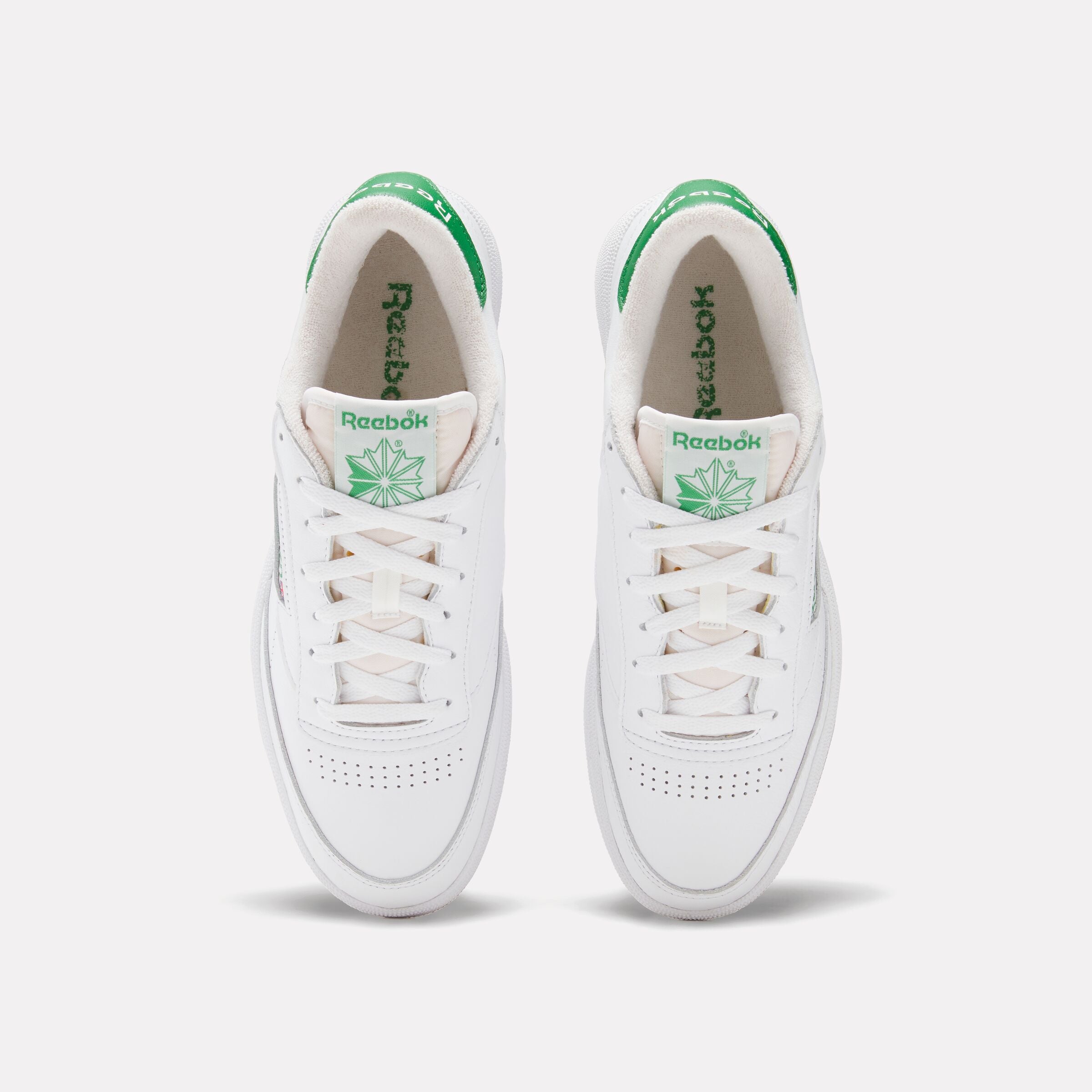 Reebok Unisex' Club C 85 Vintage  In White/Glengreen/Rbkrubbber M