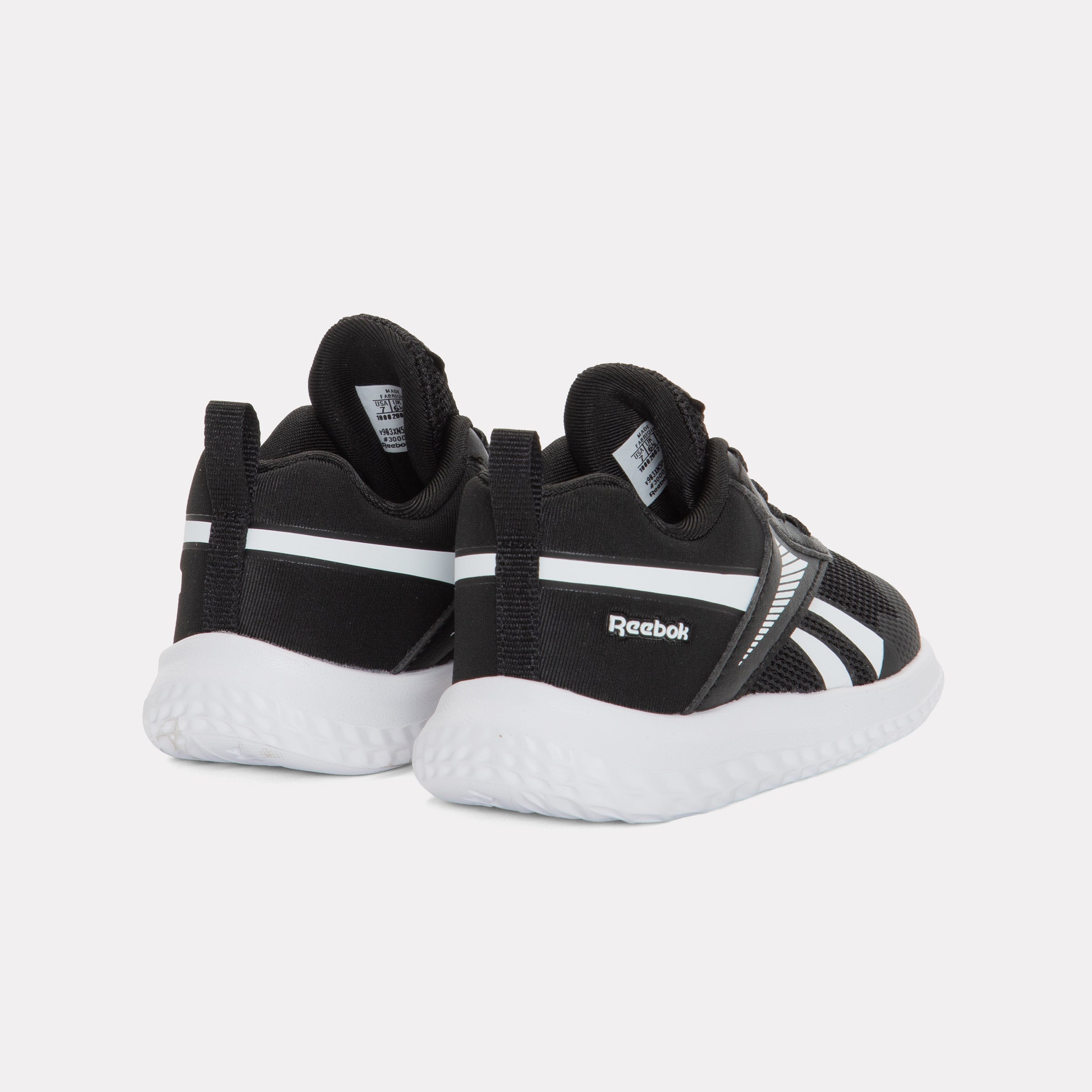 Reebok Kids' Rush Runner 5 Elastic Lace Infant  In Black/Black M