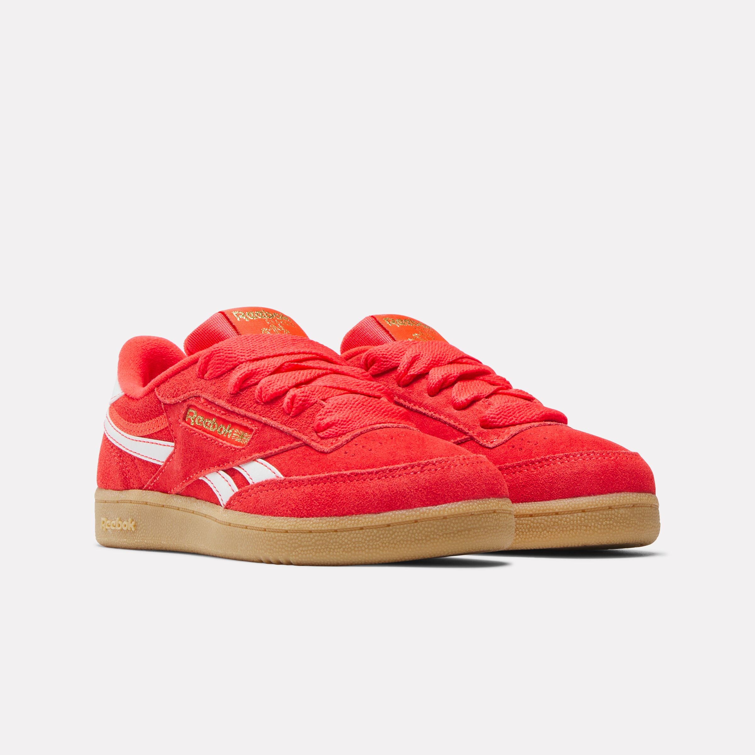 Reebok Kids' Club C Revenge Child  In Energyred/Ftwrwhite/Goldmet M