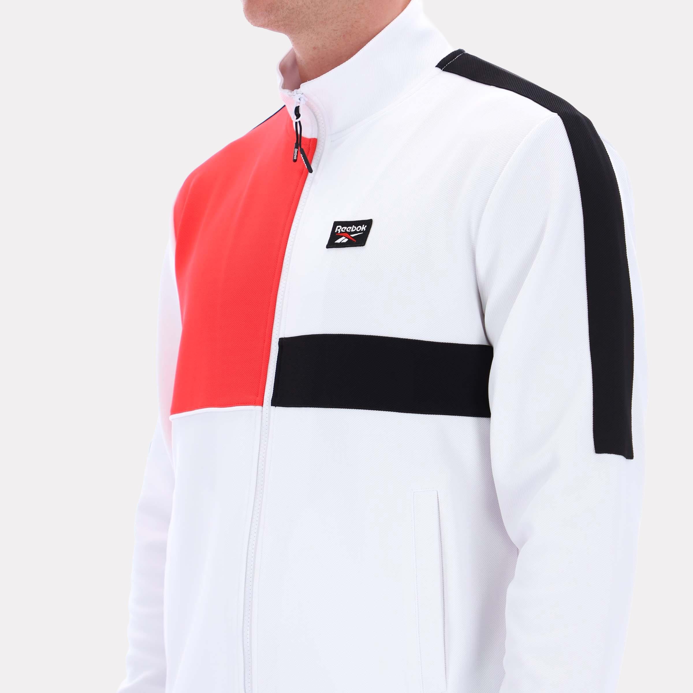 Reebok Apparel  Men's Colour Block Track Jacket Reebok Classics App Men White Reg