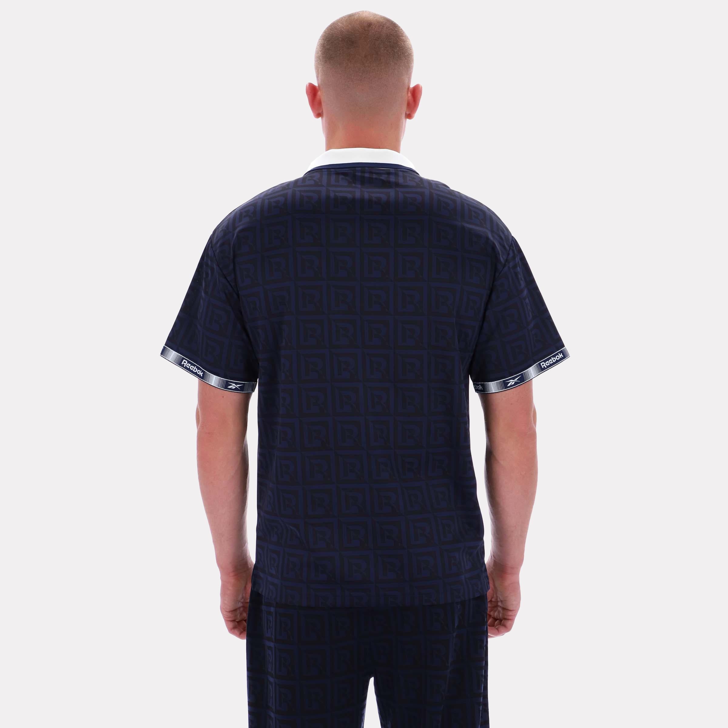 Reebok Apparel  Men's Monogram Football Polo Reebok Classics App Men Blue Reg