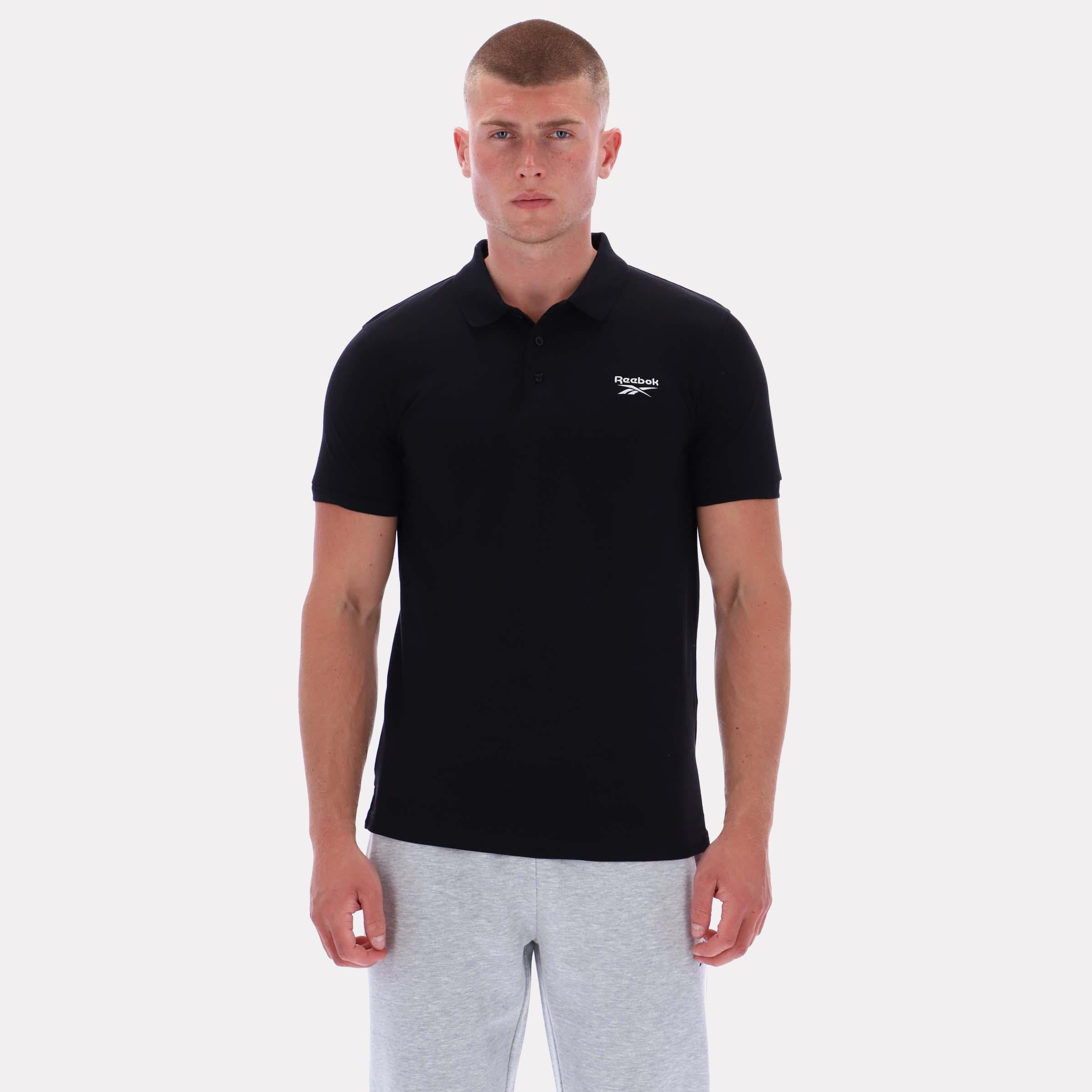 Reebok Apparel  Men's Blaze Embroidered Ss Polo Shirt Reebok Classics App Men Black Reg