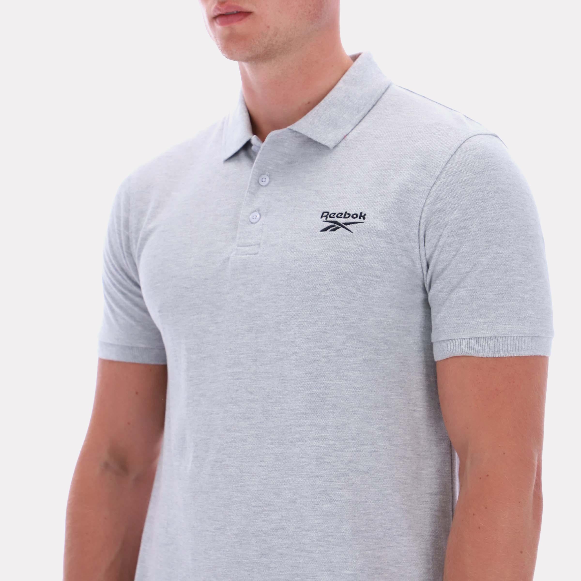 Reebok Apparel  Men's Blaze Embroidered Ss Polo Shirt Reebok Classics App Men Grey Reg