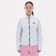 Reebok Women's Zip Through Track Top  In Silver REG