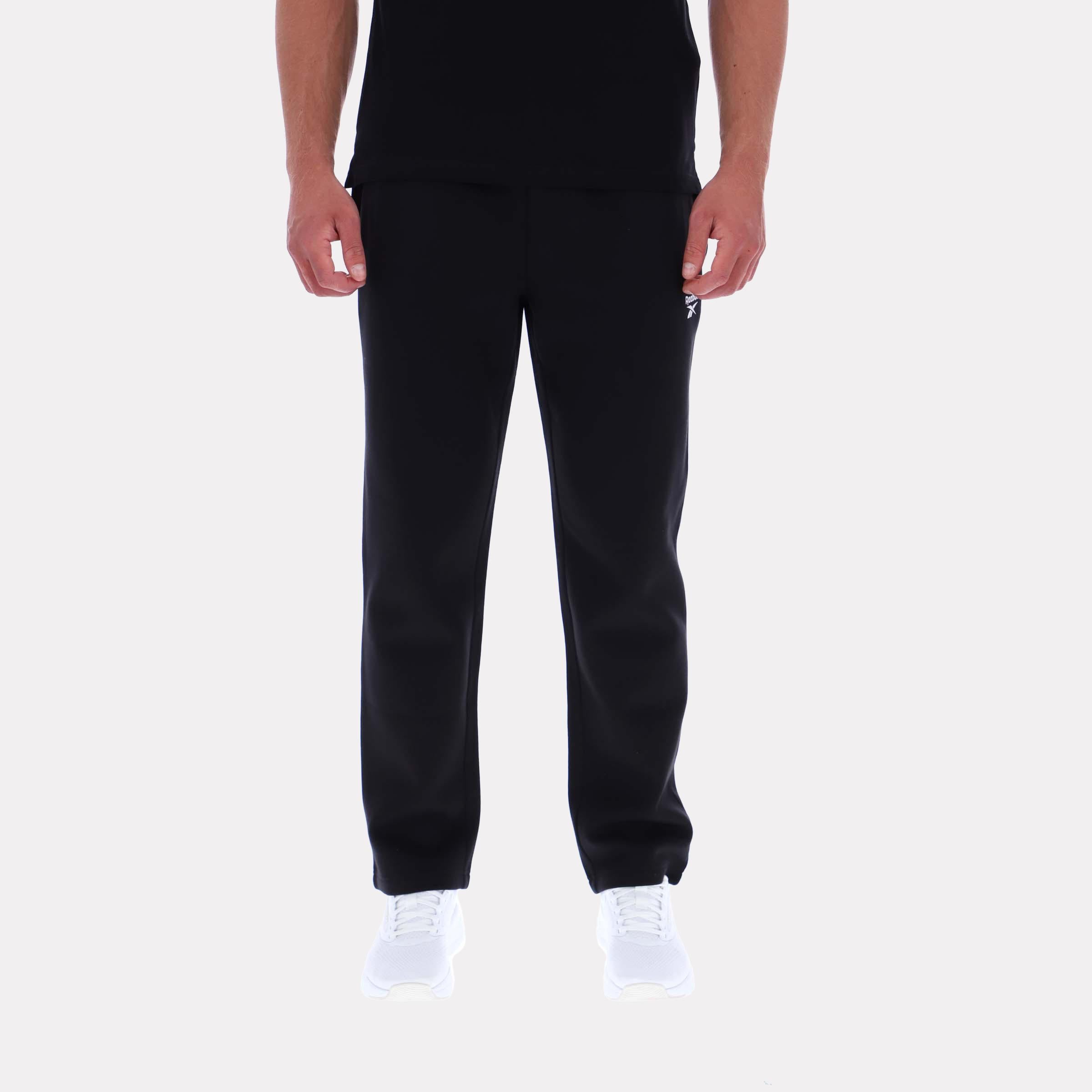Reebok Apparel  Men's Luther Small Logo Open Hem Pant Black Reg