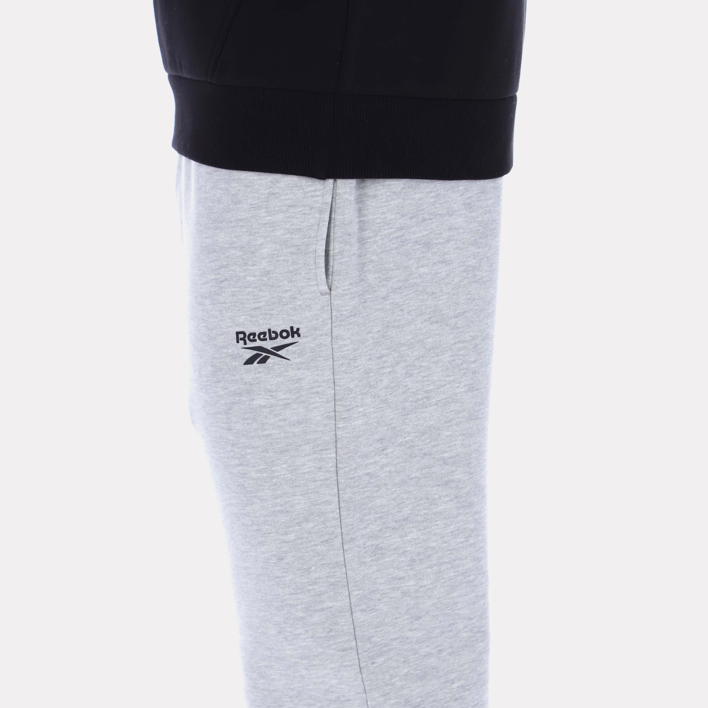 Pantalon Reebok Apparel pour homme, logo Cole petit, ourlet élastique, gris, taille standard