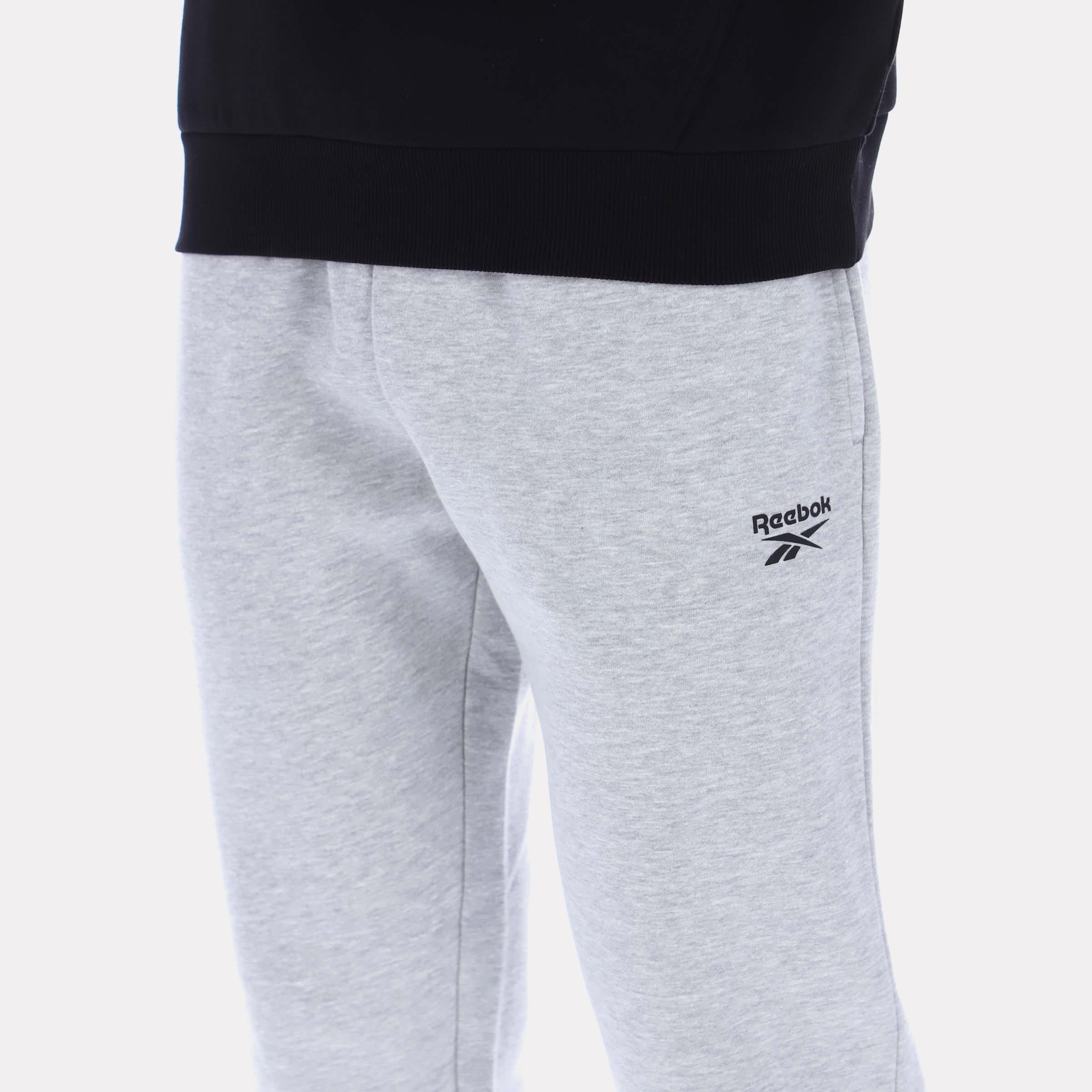 Pantalon Reebok Apparel pour homme, logo Cole petit, ourlet élastique, gris, taille standard