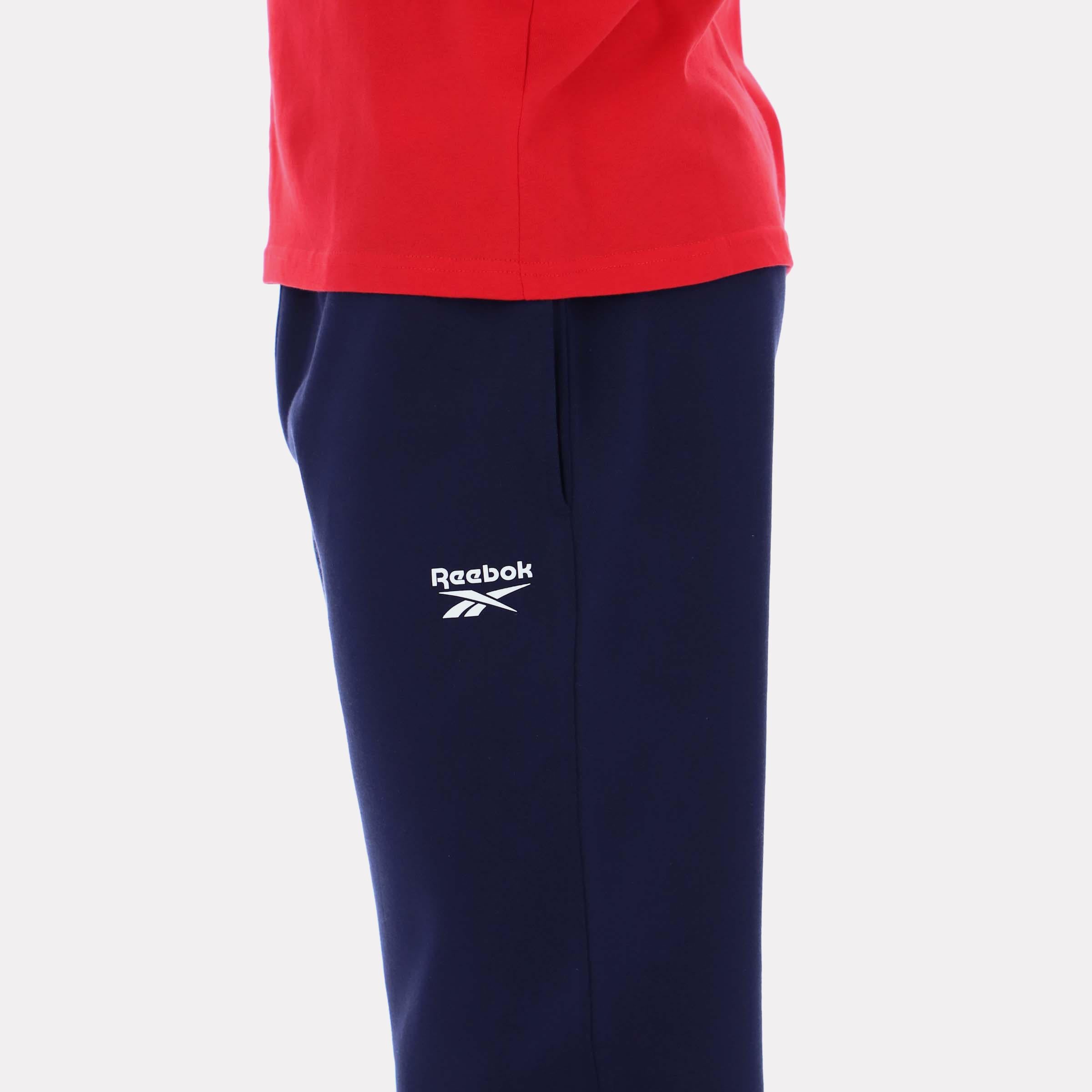 Pantalon Reebok Apparel pour homme, logo Cole petit, ourlet élastique, bleu, taille standard