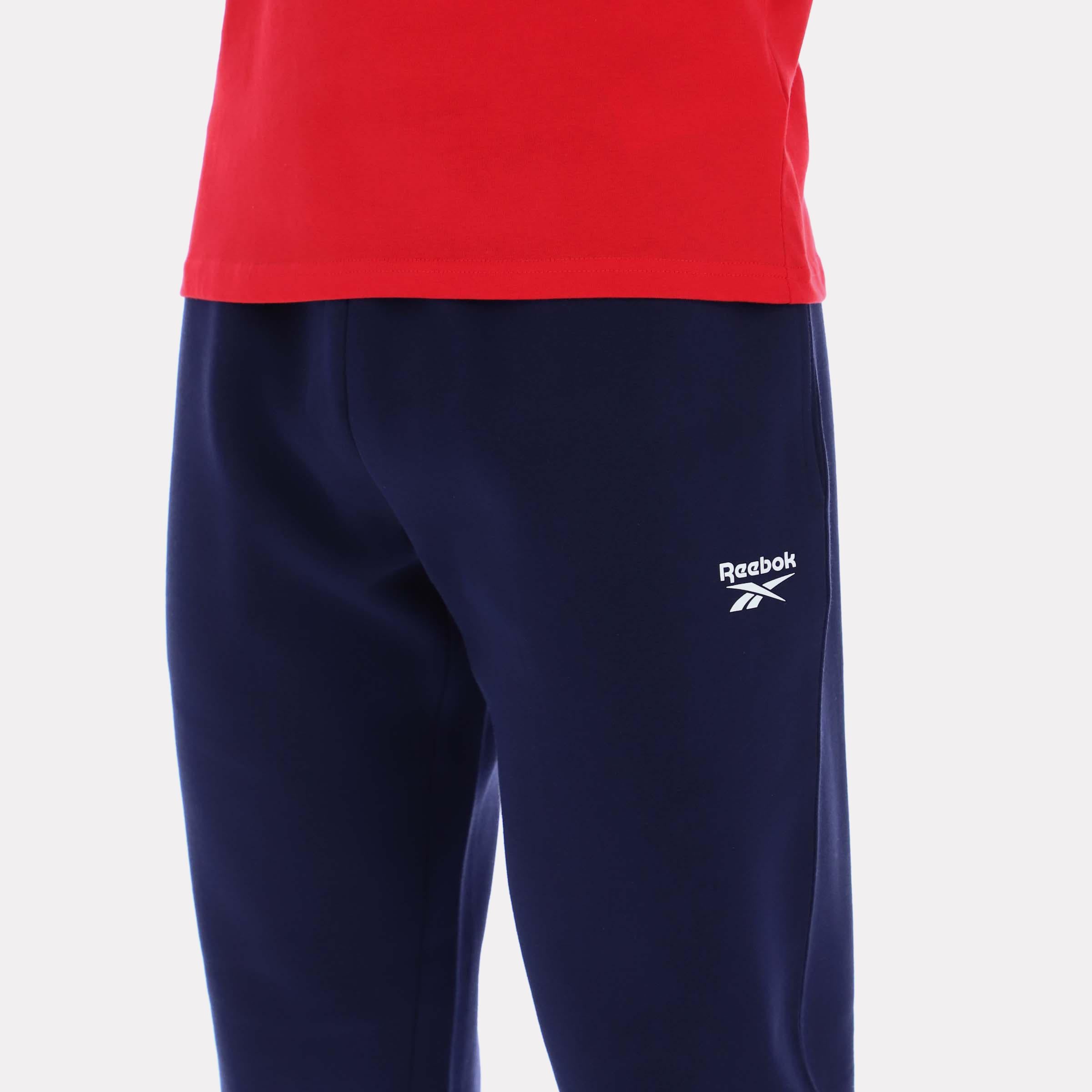 Pantalon Reebok Apparel pour homme, logo Cole petit, ourlet élastique, bleu, taille standard