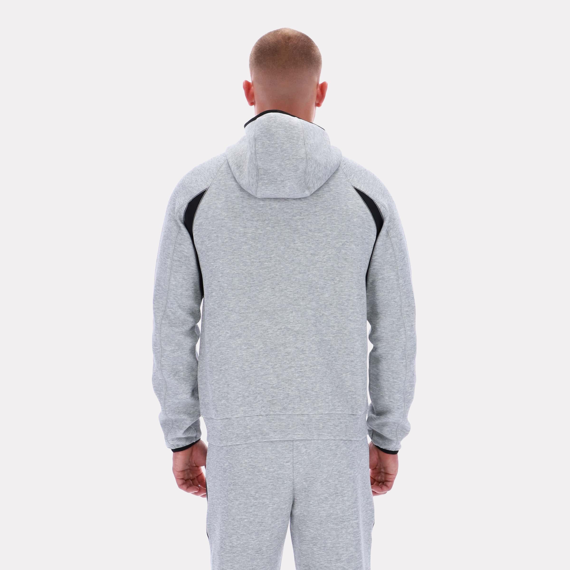 Reebok Apparel  Men's Contrast Panel Zip Hoody Reebok Classics App Men Grey Reg