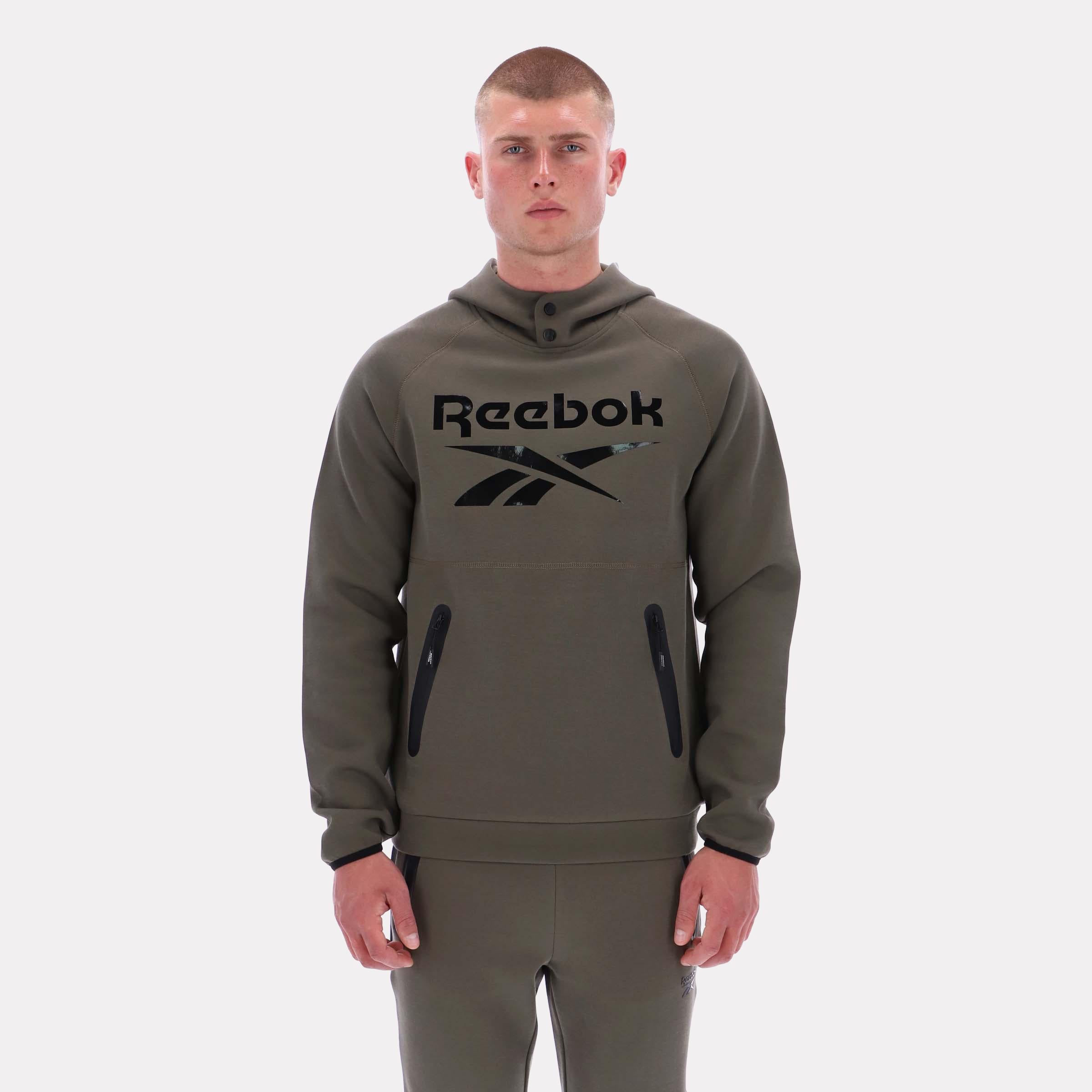 Reebok Apparel  Men's Overhead Hoody Fleece Reebok Classics App Men Green Reg