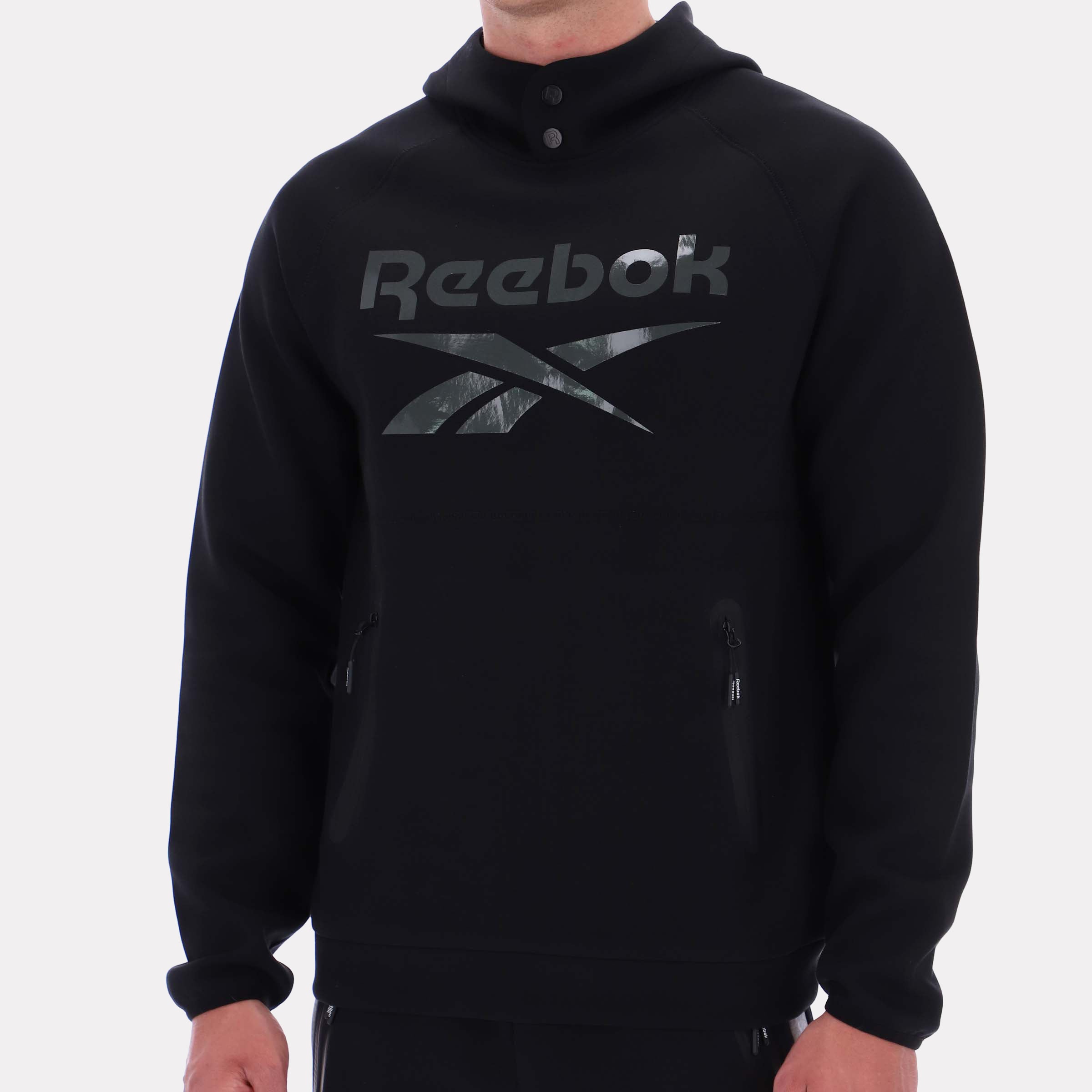 Reebok Men's Overhead Hoody Fleece  In Black REG